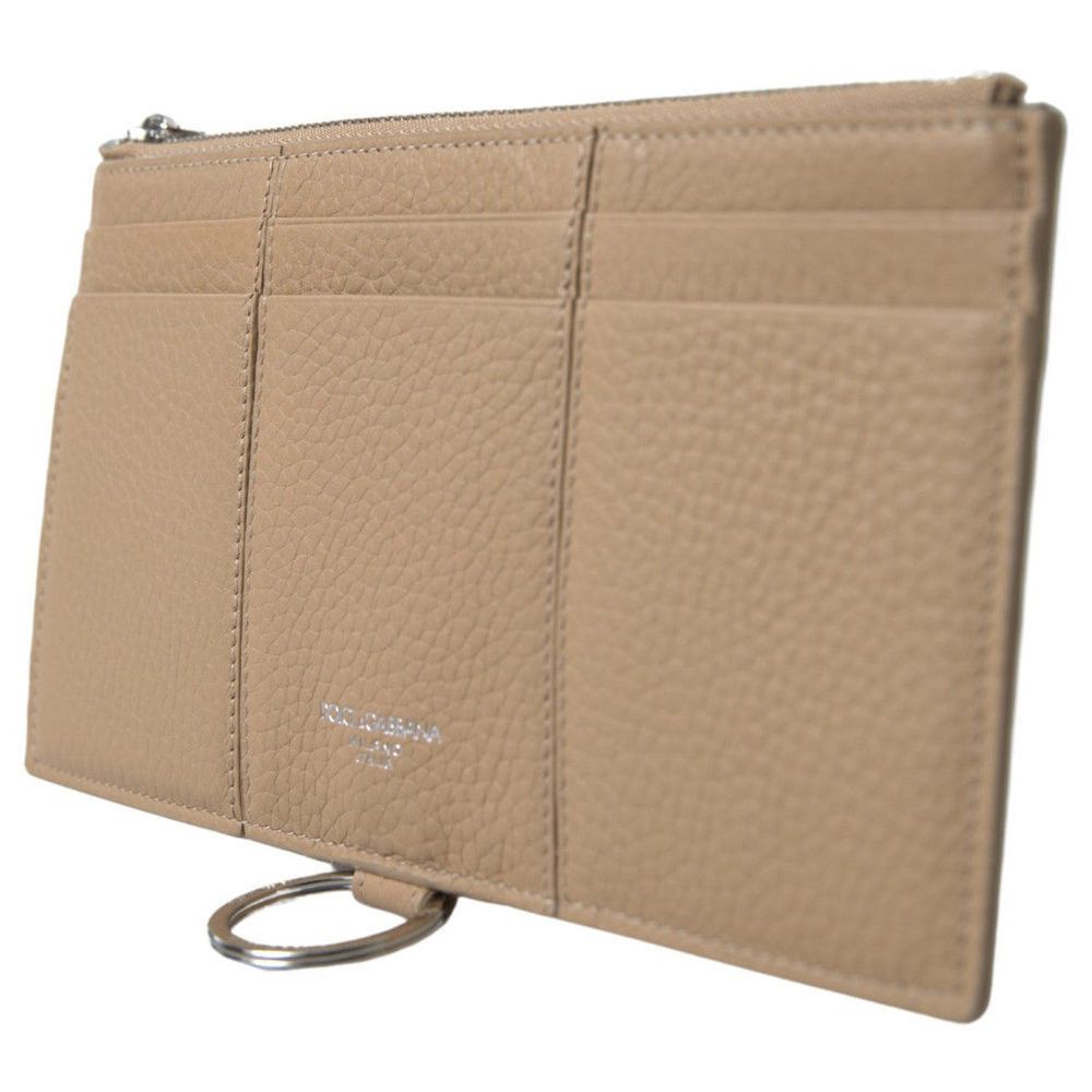 Dolce & Gabbana Dolce & Gabbana Beige Leather Shoulder Cardholder Shoulder S Size ONE SIZE - 4 Thumbnail