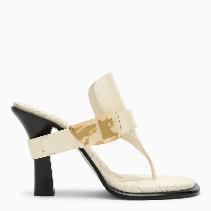 Burberry o1d2blof0824 Leather Sandals in Beige Size US 7 / IT 37 - 1 Thumbnail