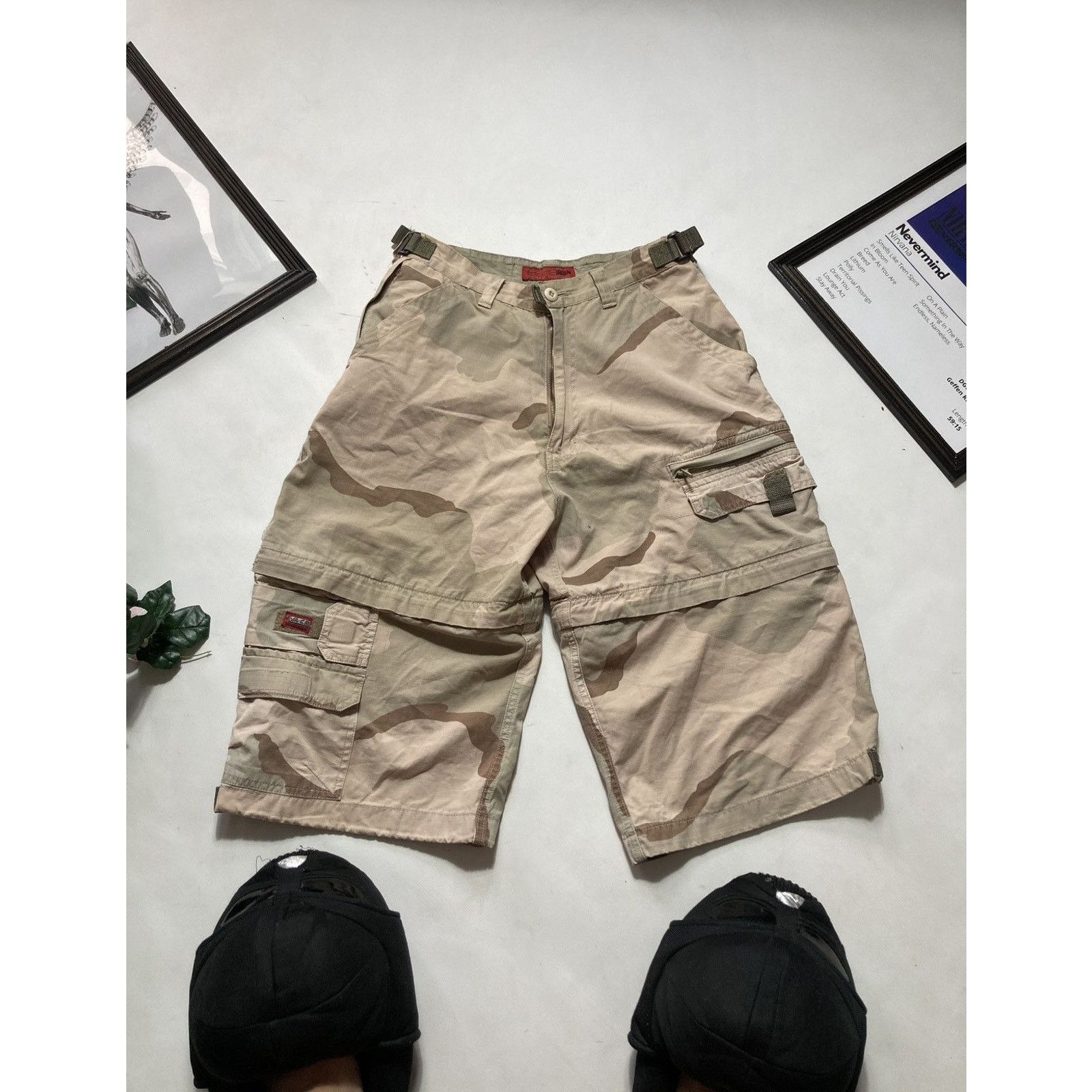 Japanese Brand × Vintage Vintage Camo Military 90s transformer shorts Size US 30 / EU 46 - 1 Thumbnail