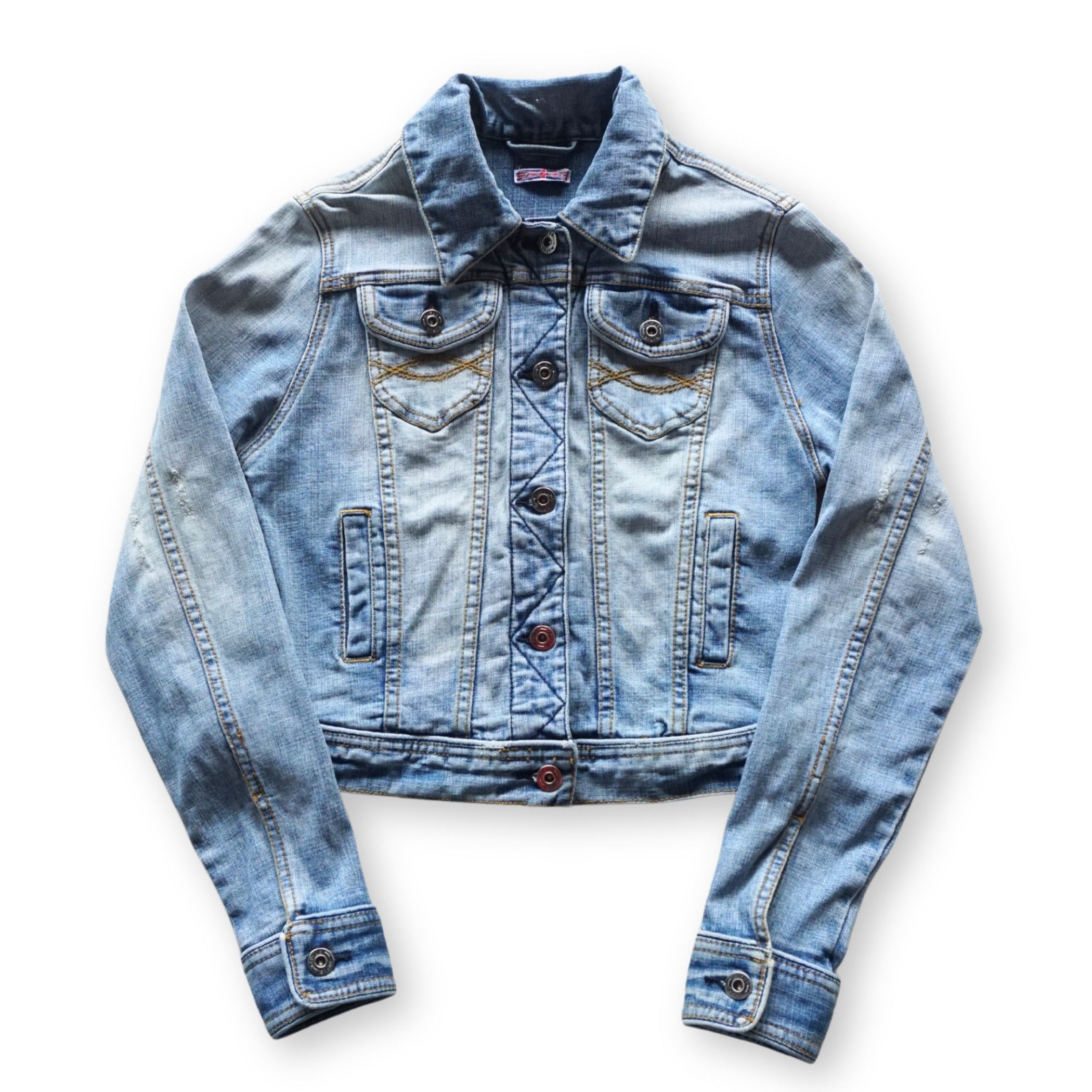 Japanese Brand RUFUS Button-Up Distressed Denim Jacket Size S / US 4 / IT 40 - 2 Thumbnail