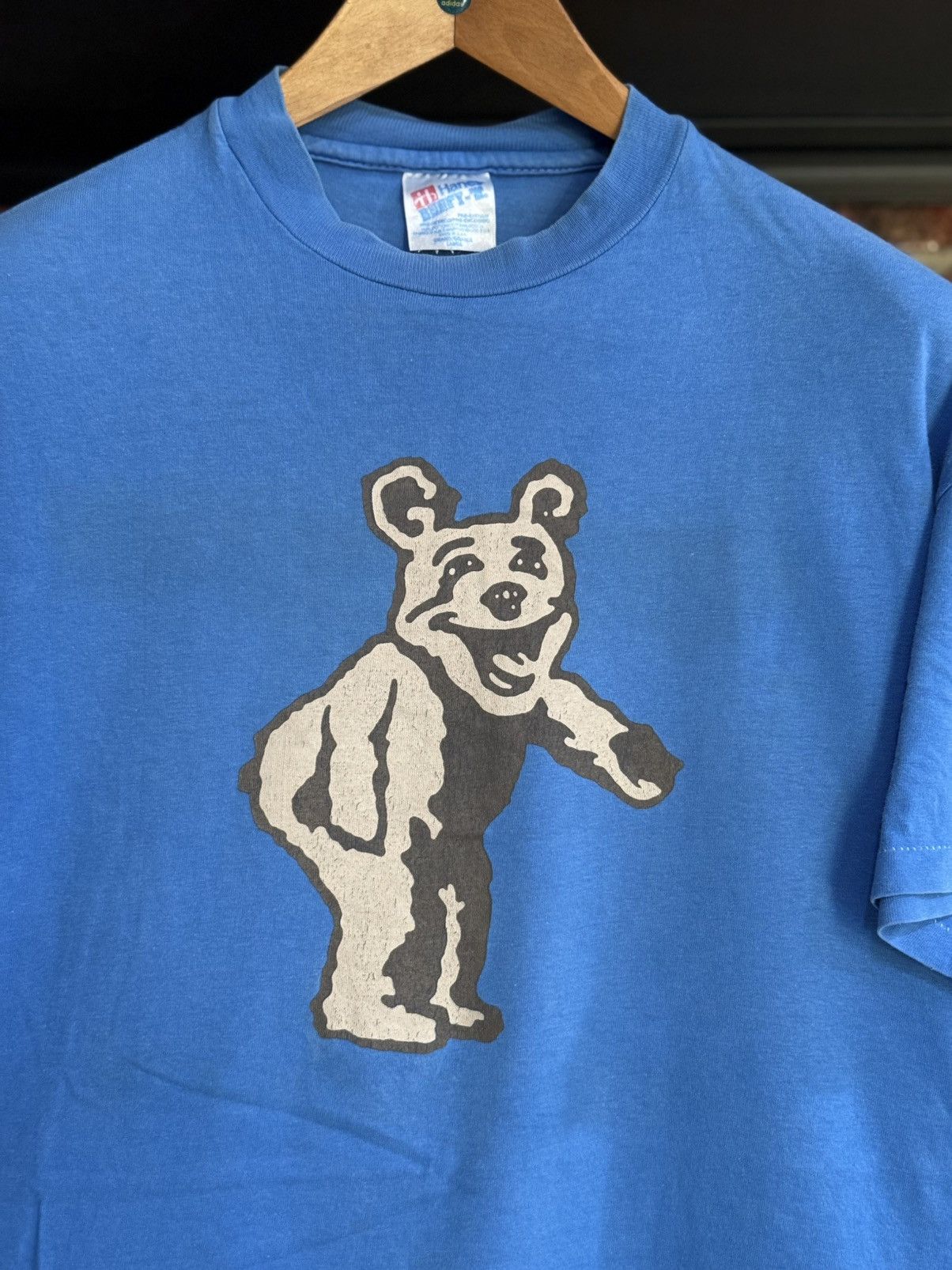 Grateful Dead × Hanes × Vintage Vintage 90s Bear Single Stitches Faded Tee Size US L / EU 52-54 / 3 - 2 Thumbnail