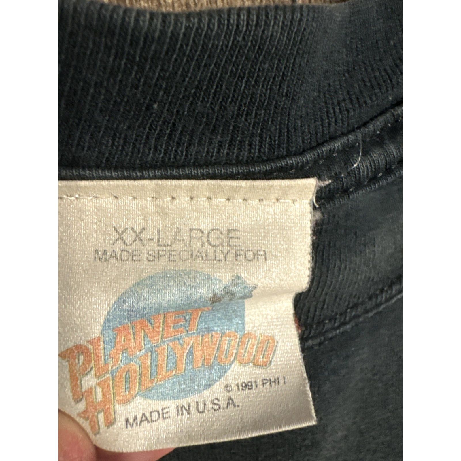 Planet Hollywood VINTAGE Planet Hollywood Las Vegas 1991 Double Sided T-Shirt Mens 2XL Black 90s Classic USA Size US XXL / EU 58 / 5 - 8 Thumbnail