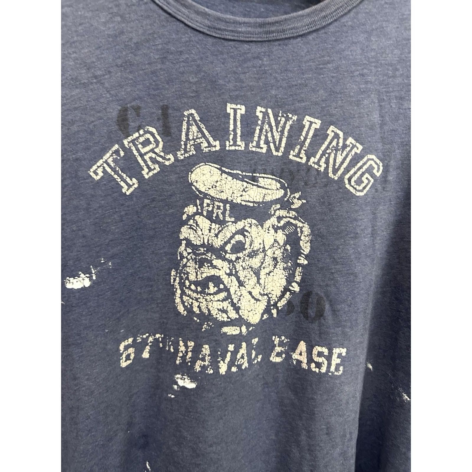 Polo Ralph Lauren Polo Ralph Lauren Training USN 67th Naval Bulldog Stencil Faded Worn T-Shirt XXL Size US XXL / EU 58 / 5 - 4 Thumbnail