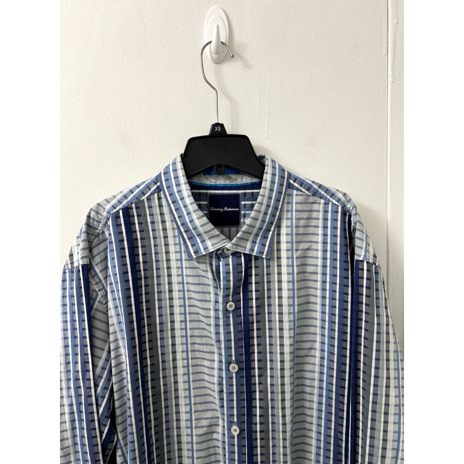 Tommy Bahama Tommy Bahama Shirt Mens 2XL Blue Striped 100% Pima Cotton Button-Down L/S Size US XXL / EU 58 / 5 - 2 Thumbnail