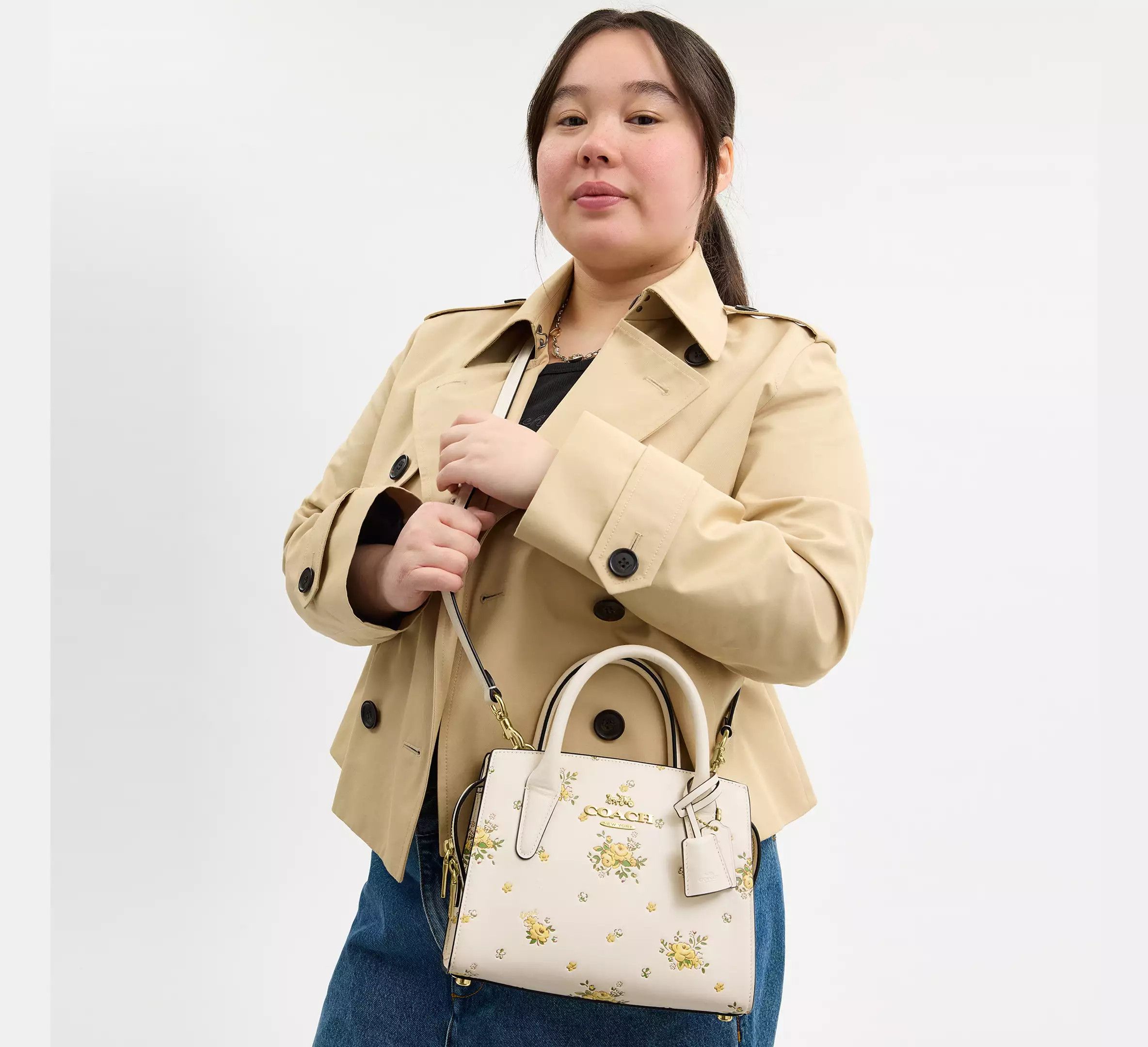 Coach NWT COACH Andrea Carryall Bag With Floral Print CAL46 Size ONE SIZE - 11 Thumbnail