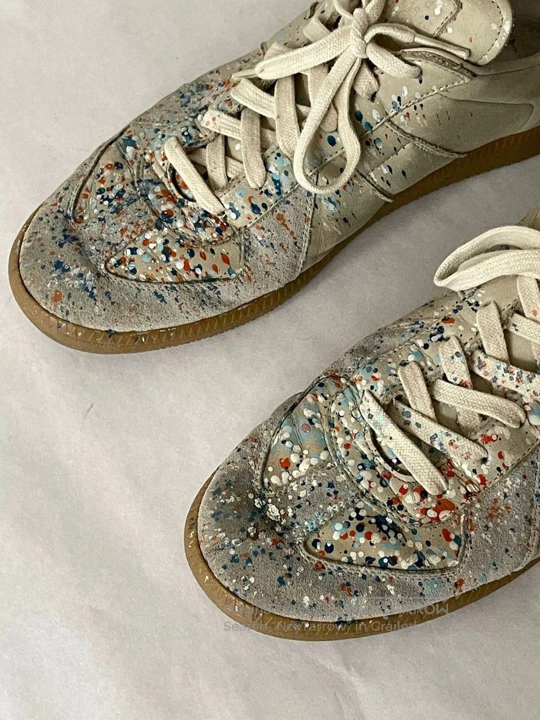 Maison Margiela Maison Margiela Ink Splash Leather Sneakers. Size US 8 / EU 41 - 3 Thumbnail