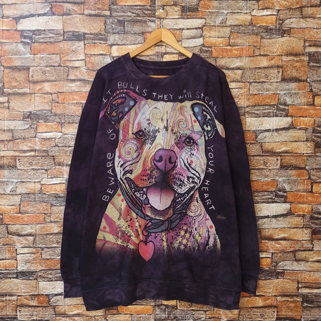 The Mountain × Vintage Vtg The Mountain Pitbull Sweatshirt Size US L / EU 52-54 / 3 - 1 Thumbnail