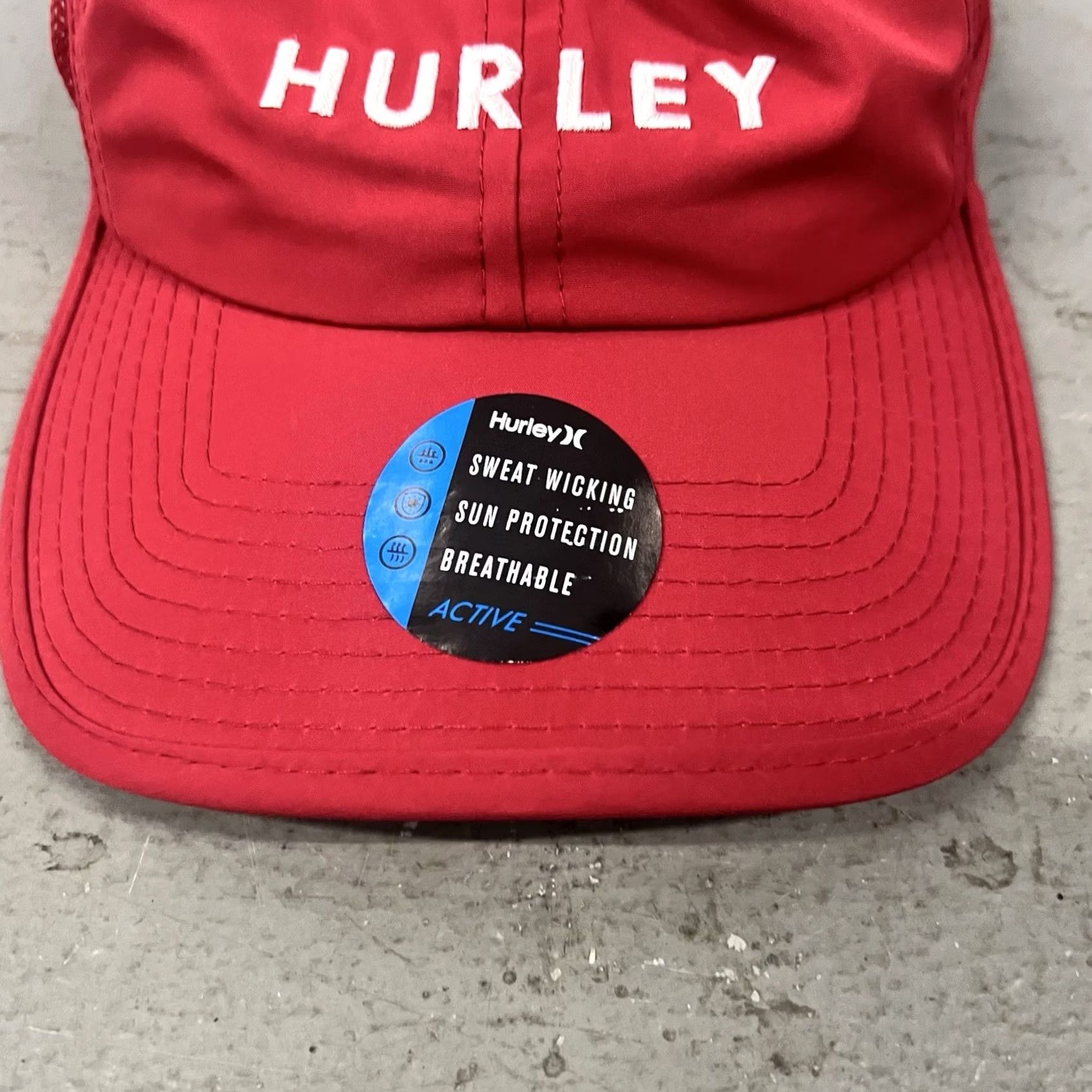 Hurley Hurley Finish Line Red Hat - One Size Adjustable Baseball Cap Men Size ONE SIZE - 2 Thumbnail