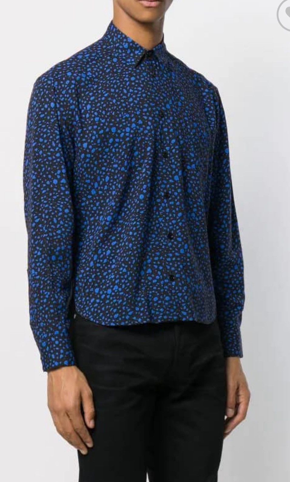 Saint Laurent Paris Black and blue leopard print collar size40 Size US M / EU 48-50 / 2 - 2 Thumbnail