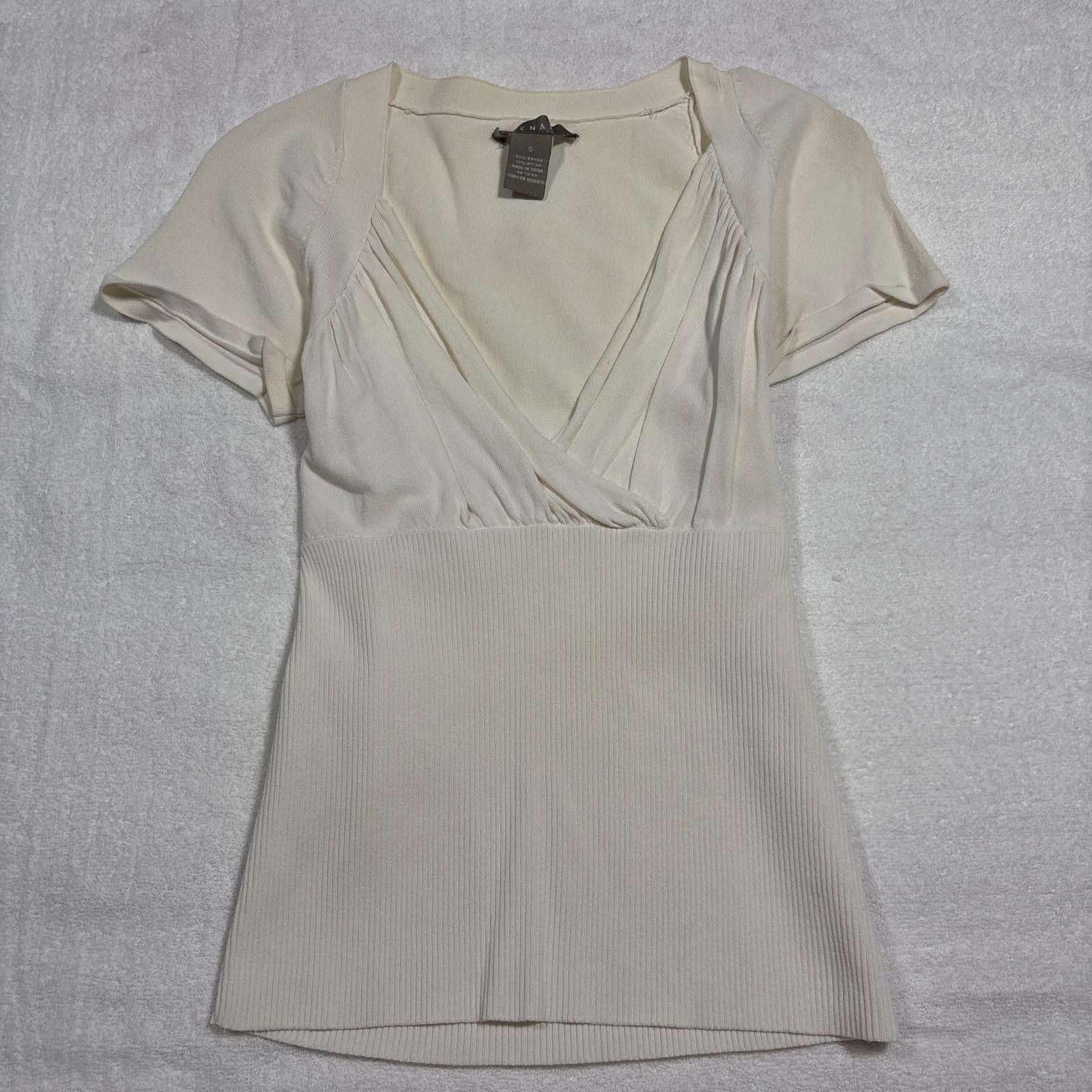 Kendrick Lamar y2k silky v-neck babydoll fitted blouse Size S / US 4 / IT 40 - 1 Thumbnail