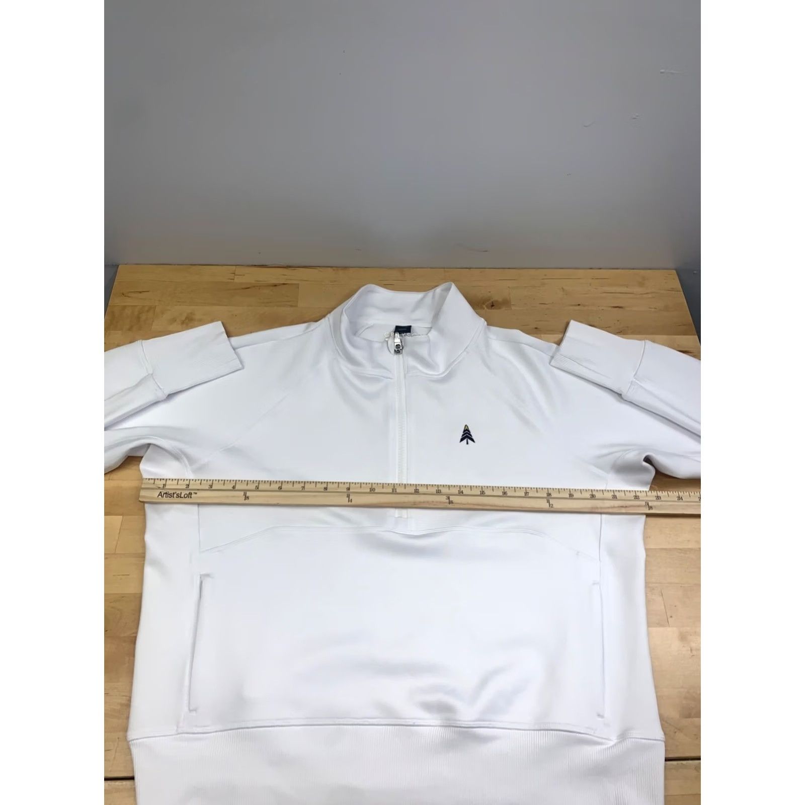 Vintage Greyson 1/4 Zip Pullover Women M White Golf Activewear Stretch Mock Neck Long Sleeve Size M / US 6-8 / IT 42-44 - 5 Thumbnail