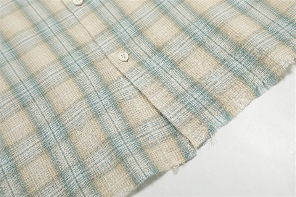 Japanese Brand × Vintage Men's loose street style casual lapel contrast plaid shirt Size US M / EU 48-50 / 2 - 5 Thumbnail
