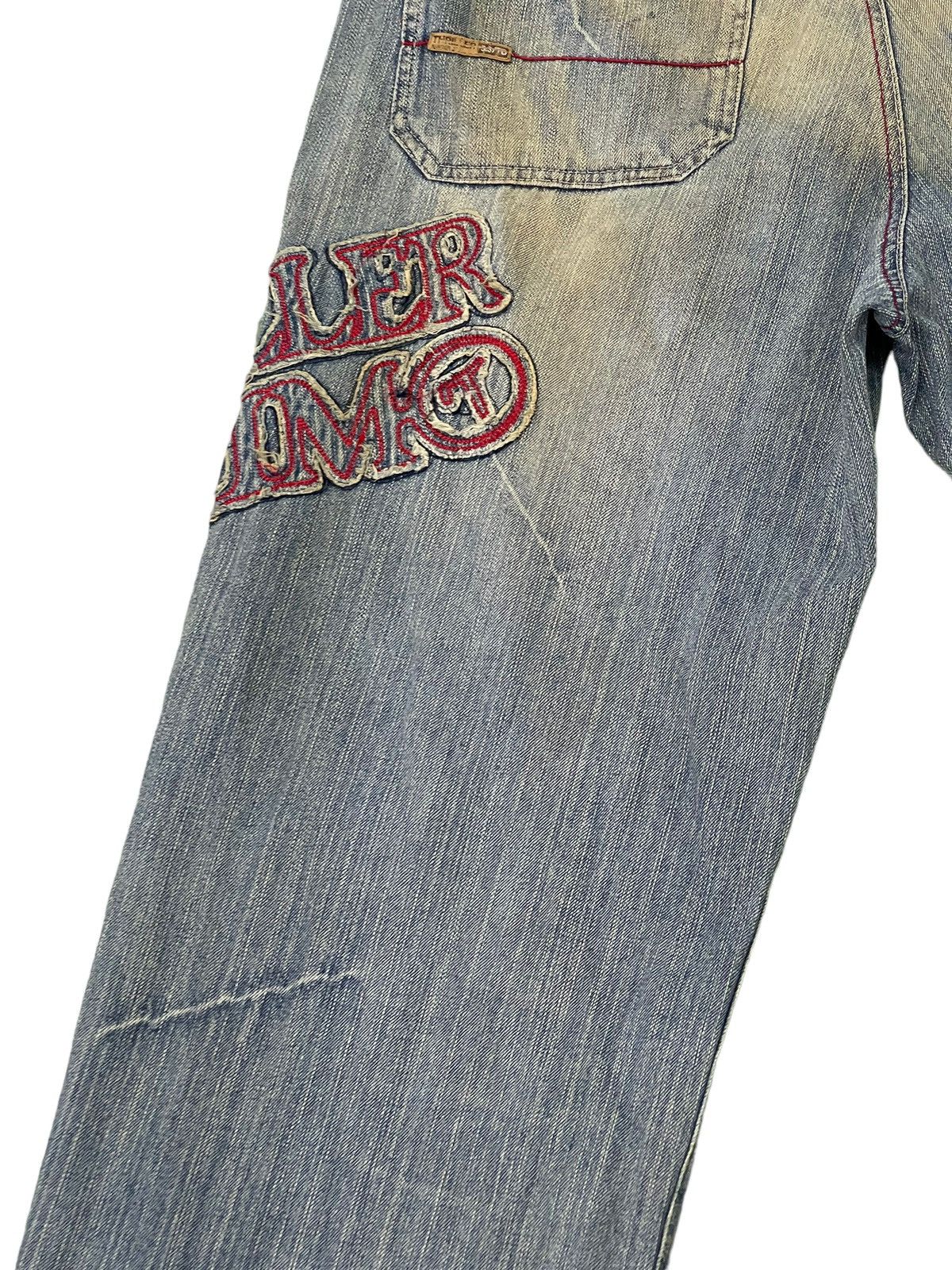 Japanese Brand Baggy Jeans Vtg Thriller Denim Distress Wide Denim 6🟦3 Size US 33 - 18 Thumbnail