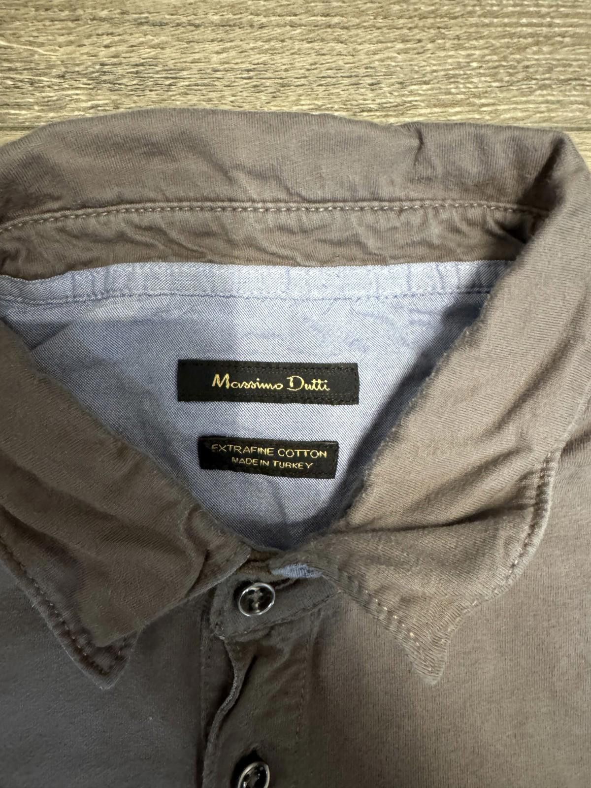 Massimo Dutti Massimo Dutti Long Sleeve Polo Shirt Men’s Grey Casual Fit Size US XL / EU 56 / 4 - 5 Thumbnail