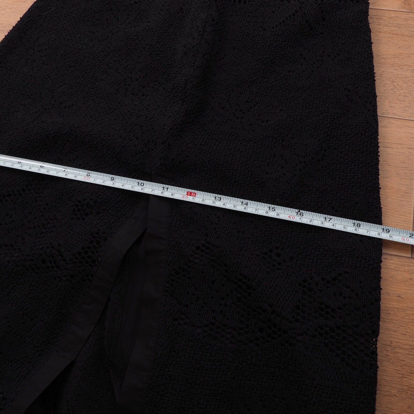Dolce & Gabbana Dolce & Gabbana Vintage Black Cotton Knit Sheer Pencil Skirt Size 27" / US 4 / IT 40 - 8 Thumbnail