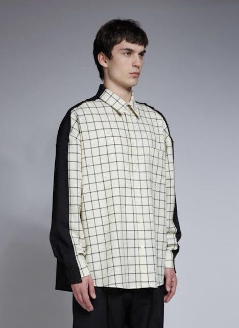 Marni o1w1db10824 Checked Wool Shirt in White Black Size US M / EU 48-50 / 2 - 3 Thumbnail