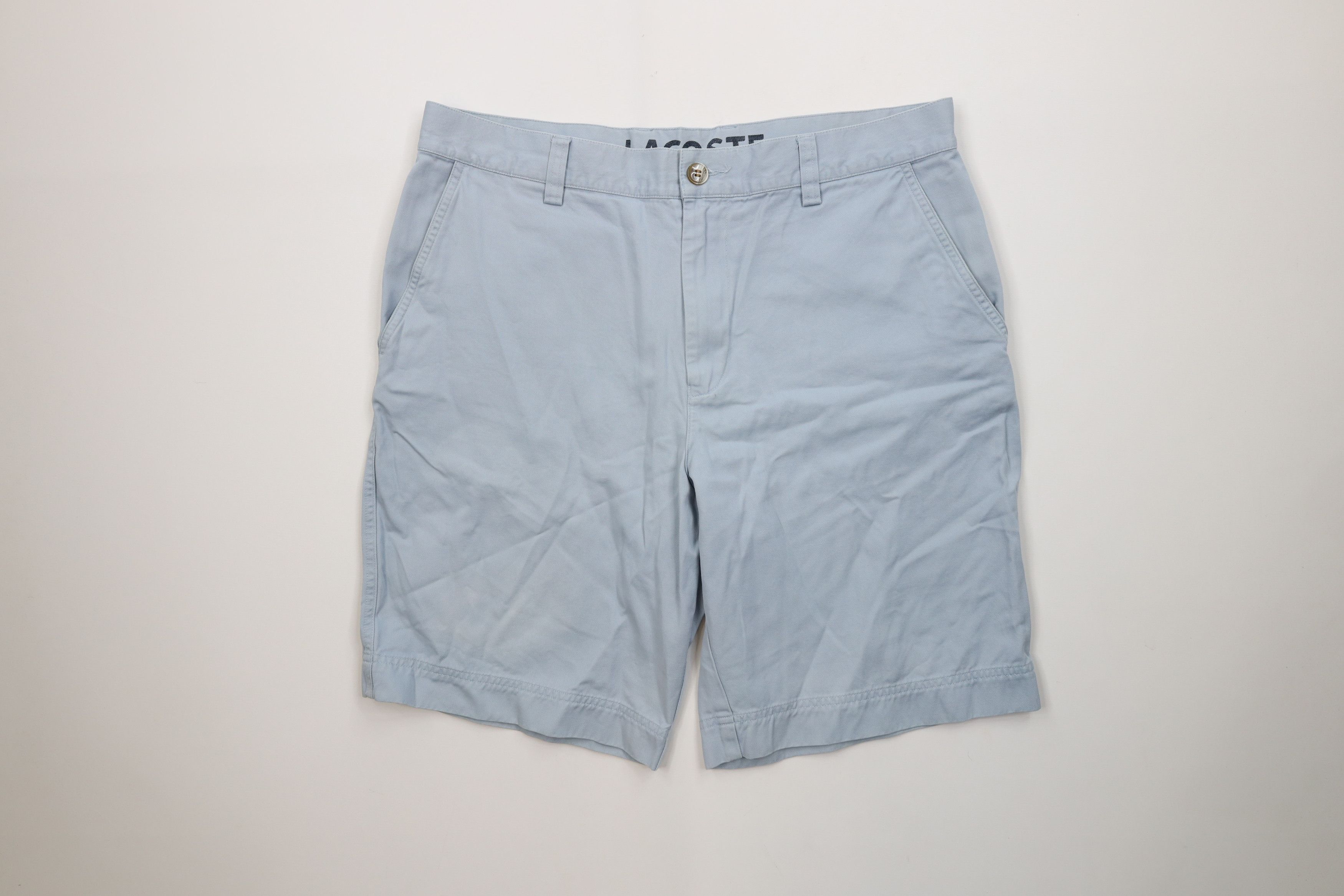 Lacoste Lacoste Croc Logo Above Knee Chino Golf Shorts Blue Size US 44 / EU 60 - 1 Thumbnail