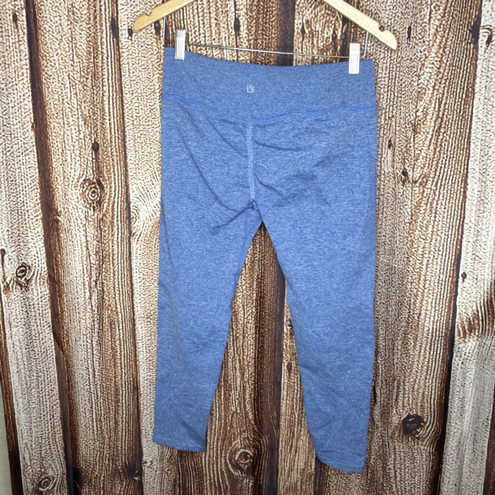 Vintage Womens Buffbunny Leggings Seamless Blue Gym Activewear L Ankle Skinny Size 36" / US 14 / IT 50 - 3 Thumbnail