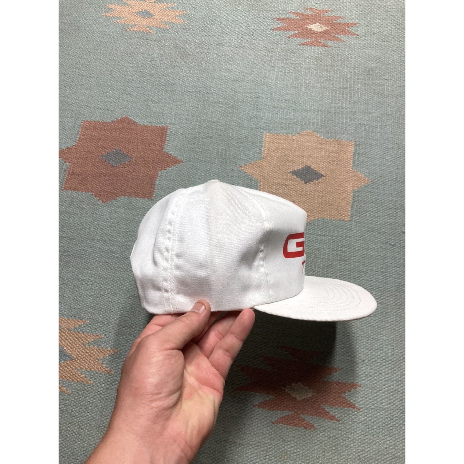 Vintage VINTAGE GMC SnapBack Hat Cap American USA White Adjustable Men Hat Cap Truck Automobile Car Mechanic Made in USA Size ONE SIZE - 8 Thumbnail