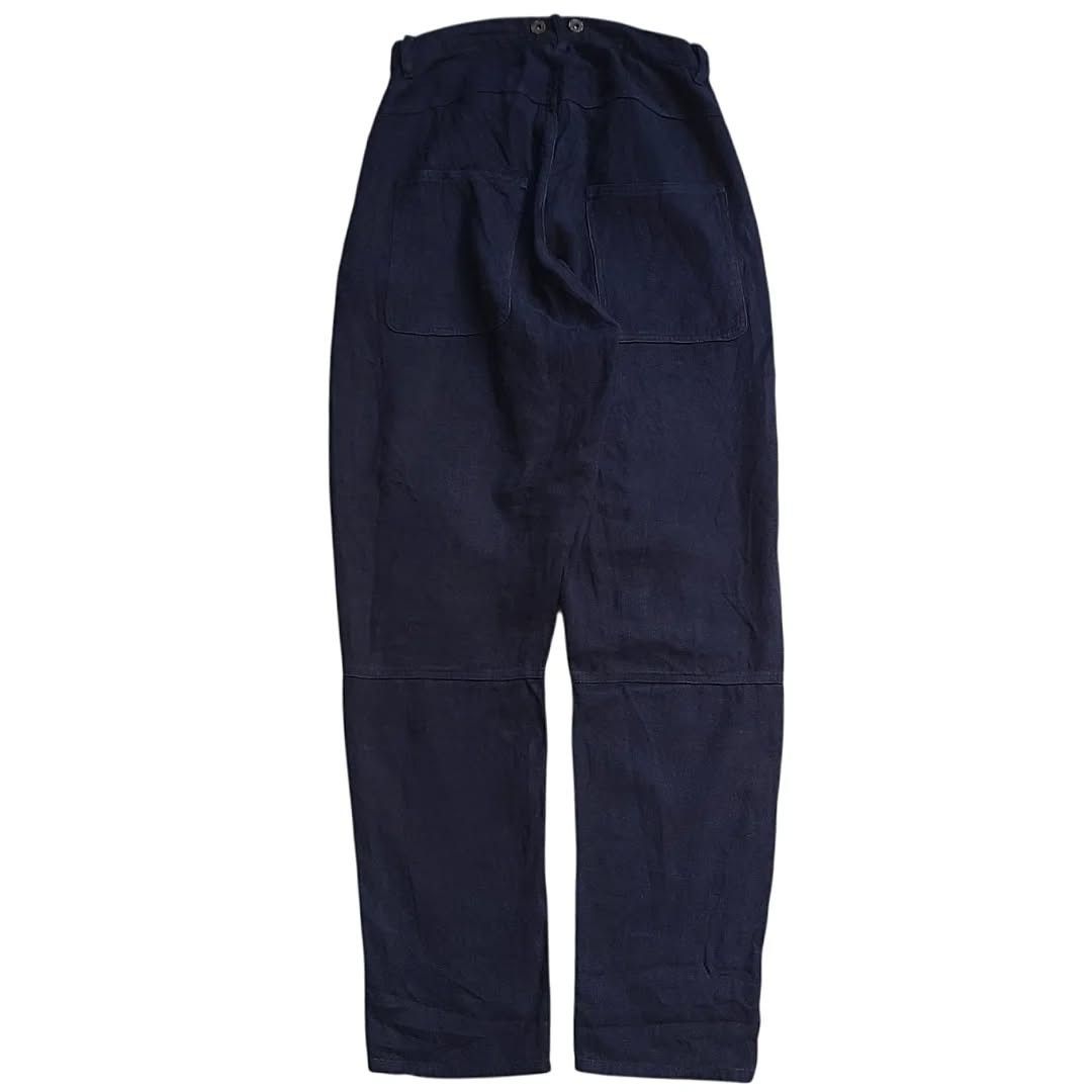 Mister Freedom Vlas Blomme Kortjik Linen With Suspenders Button Pants Size US 30 / EU 46 - 2 Thumbnail