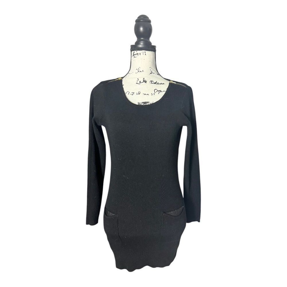 Other BCX SZ S black ribbed sweater dress Size S / US 4 / IT 40 - 1 Thumbnail