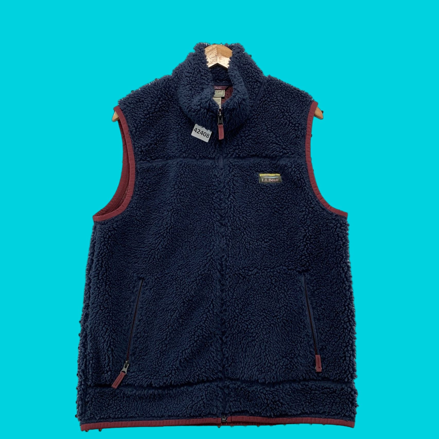 Vintage LL Bean Mens Vest Medium Regular Blue Sherpa Sleeveless Full Zip Outdoor Shirt Size US M / EU 48-50 / 2 - 1 Thumbnail