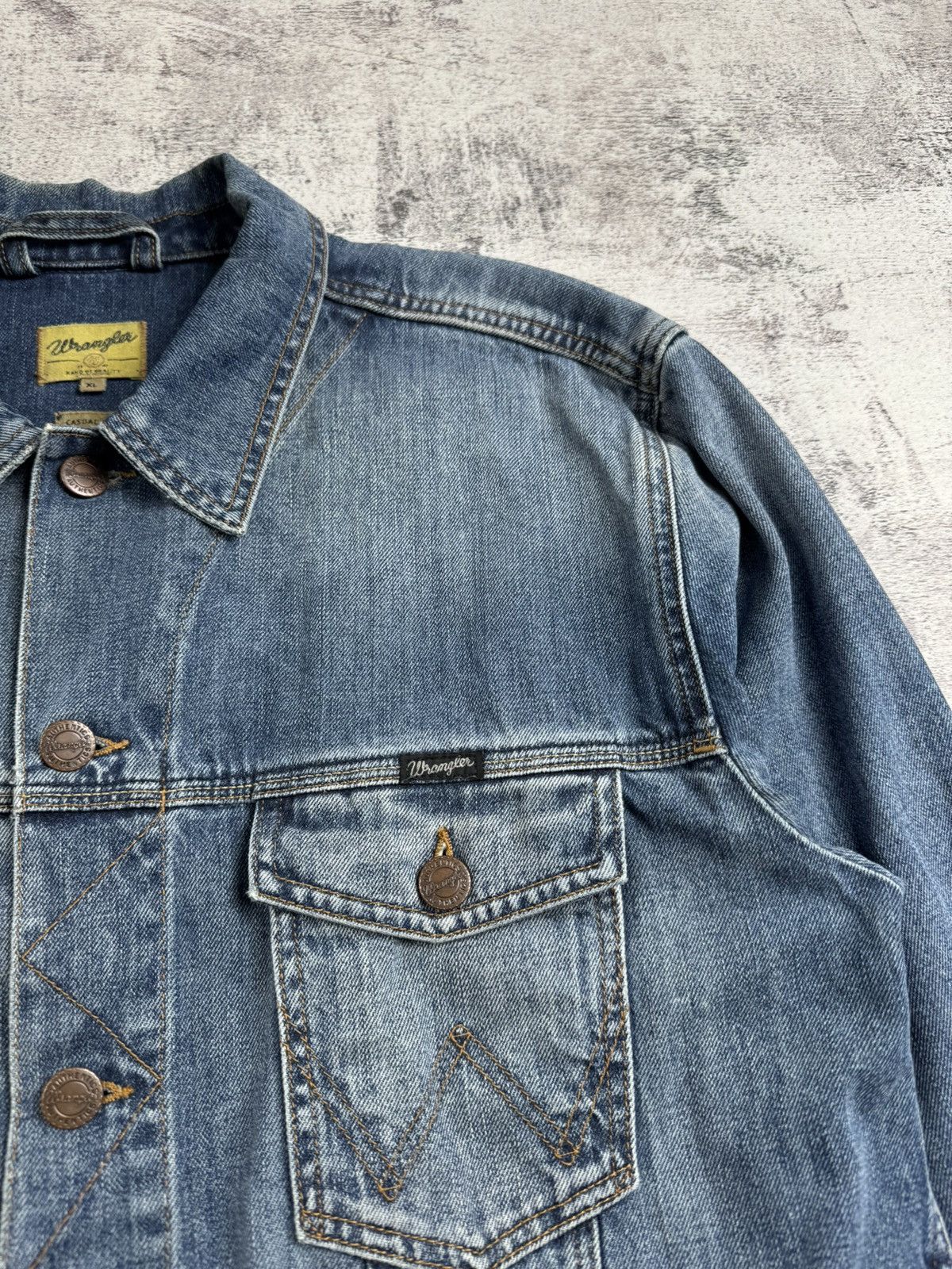 Wrangler WRANGLER Western Rugged Classic XL 90s Trucker Moto Jeans Jacket Size US XL / EU 56 / 4 - 9 Thumbnail