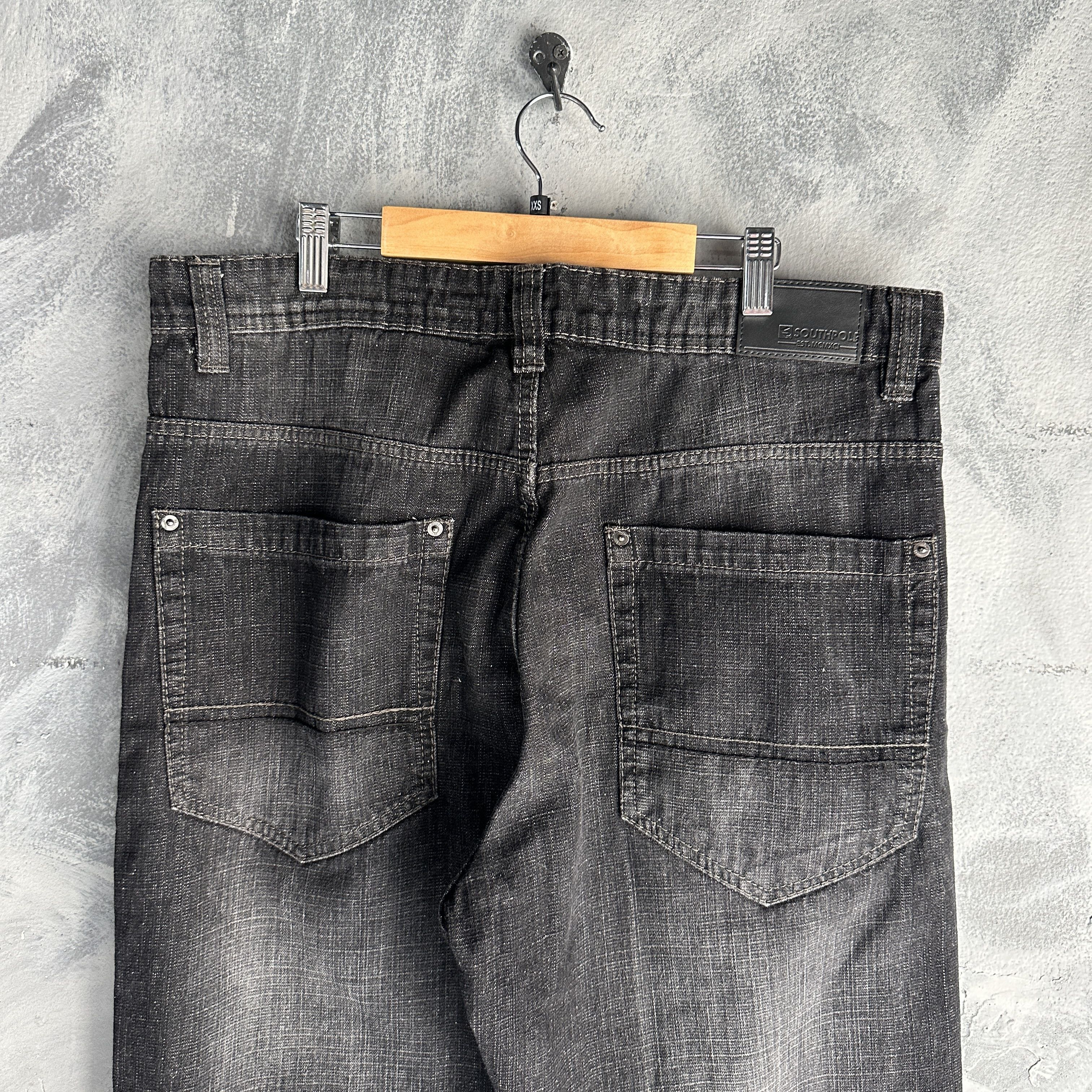 Southpole Vtg Southpole Jeans Mens Black Denim Pants Y2K Baggy Relaxed Size US 34 / EU 50 - 6 Thumbnail