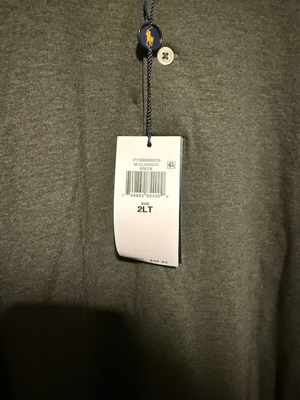 Polo Ralph Lauren POLO RALPH LAUREN Green Big & Tall Polo Shirt NEW 2XLT Size US XXL / EU 58 / 5 - 3 Thumbnail