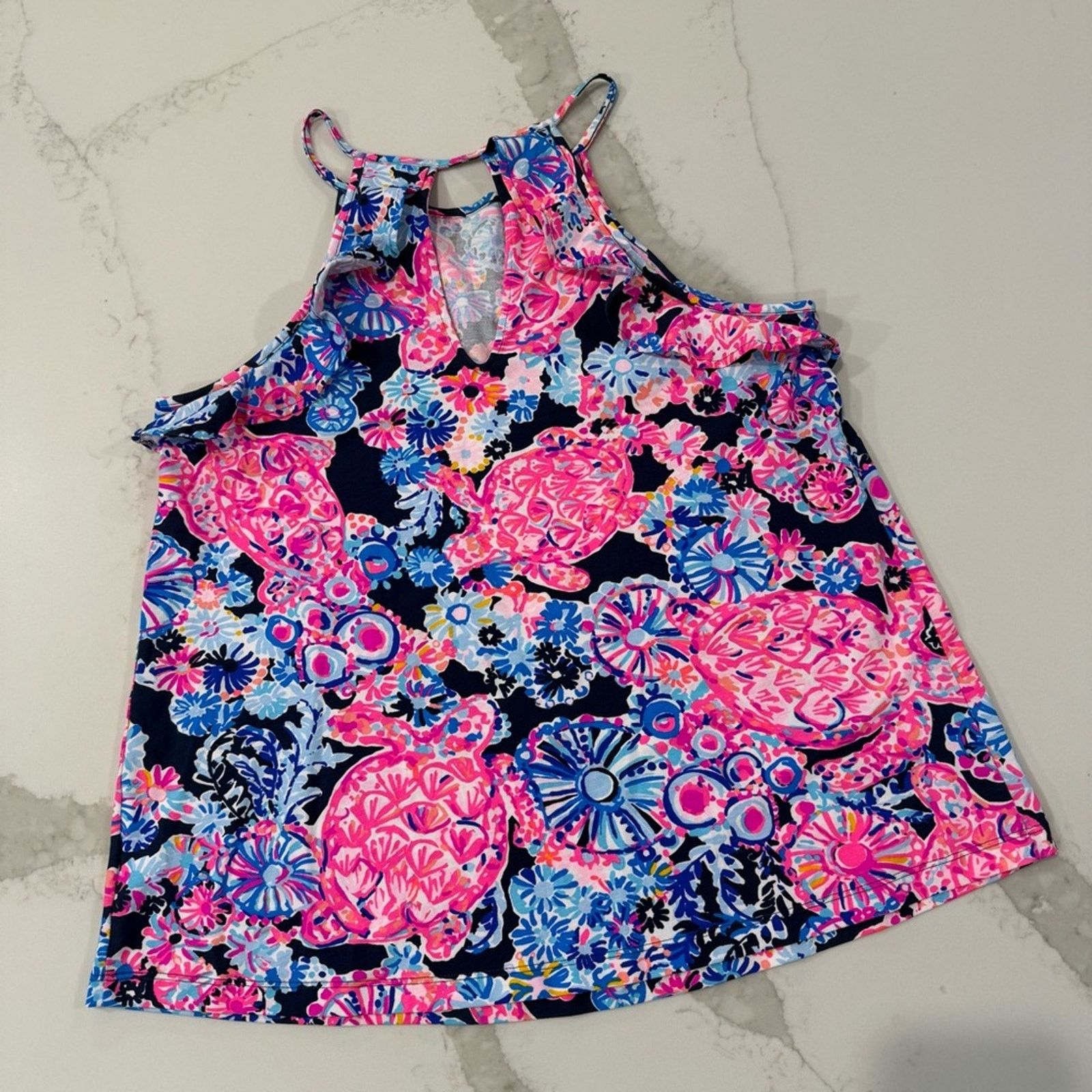 Lilly Pulitzer Lilly Pulitzer Billie Top Sleeveless Ruffle Tank Women Small Size S / US 4 / IT 40 - 8 Thumbnail