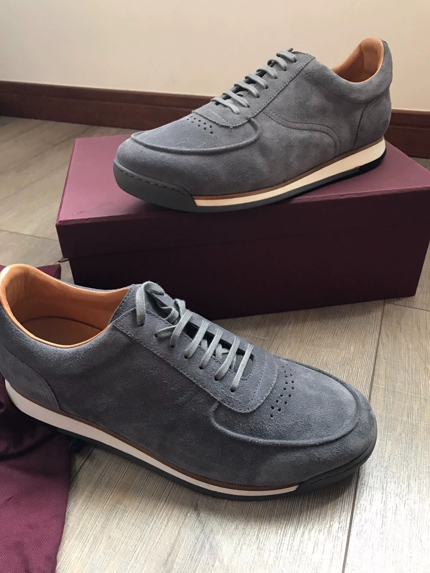 John Lobb John Lobb new suede casual sneakers gray 43.5 Size US 10.5 / EU 43-44 - 6 Thumbnail