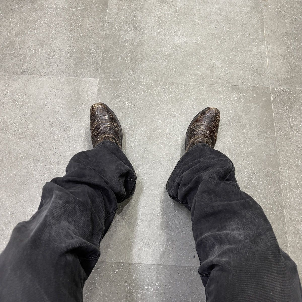 Gianni Barbato Very rare gianni barbato destroyed leather boots Size US 8.5 / EU 41-42 - 4 Thumbnail