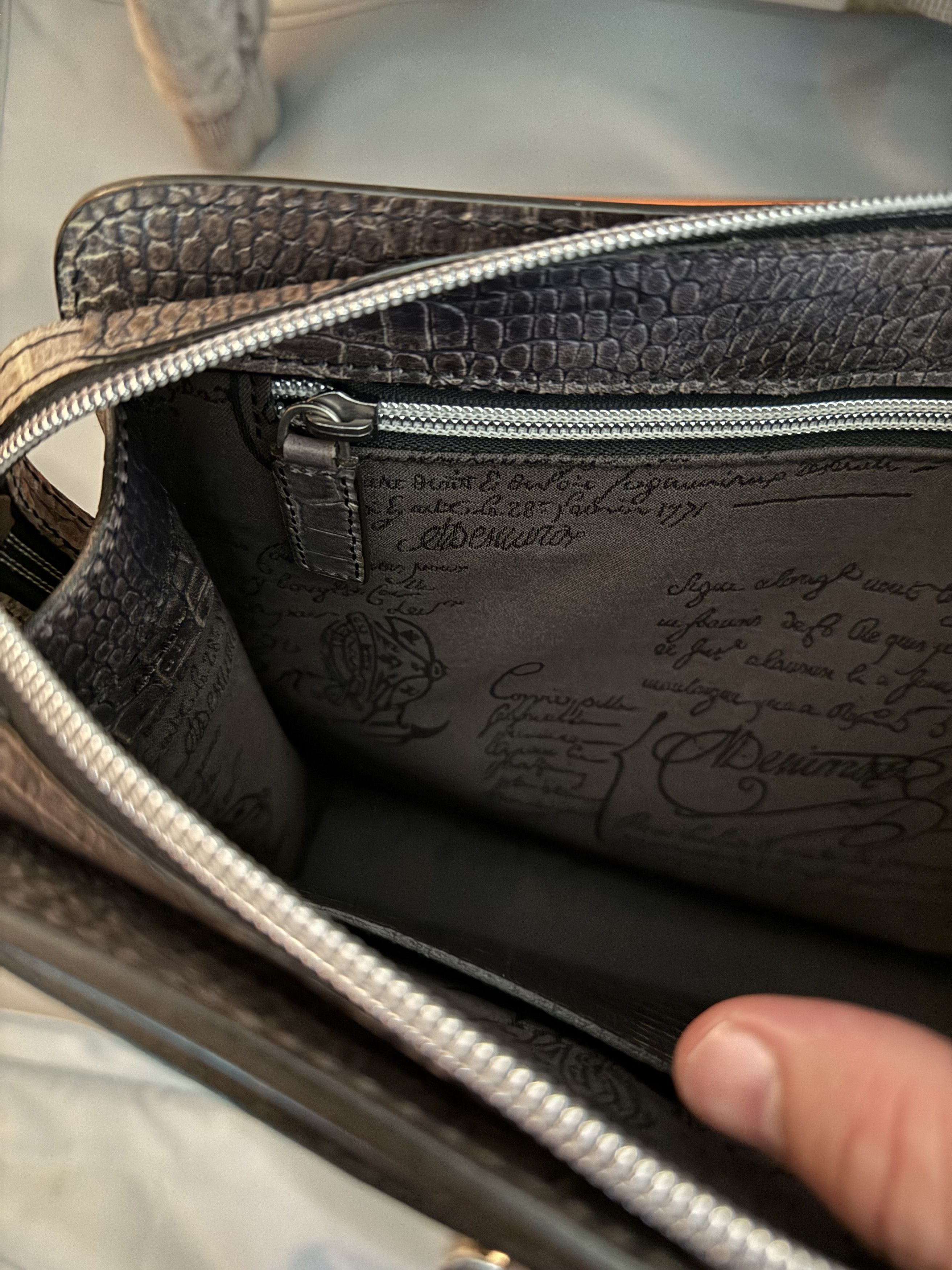 Berluti Ultimate Rare $36K MTO BERLUTI Alligator Crocodile Briefcase Size ONE SIZE - 19 Thumbnail