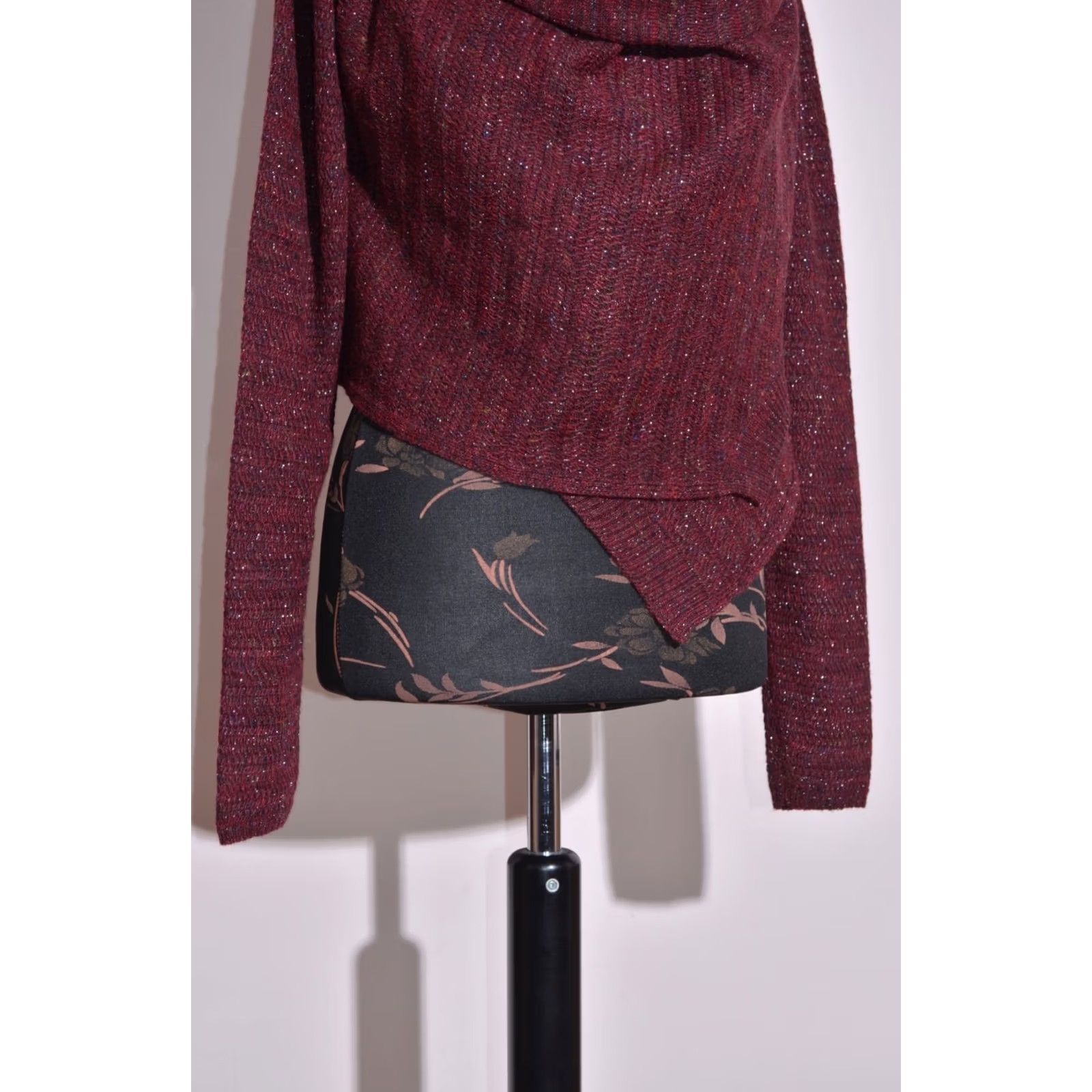 Sarah Pacini VINTAGE Sarah Pacini Wrap Long Sleeve Cardigan Jumper Crop Wool Blend One Size M-L Size ONE SIZE - 4 Thumbnail