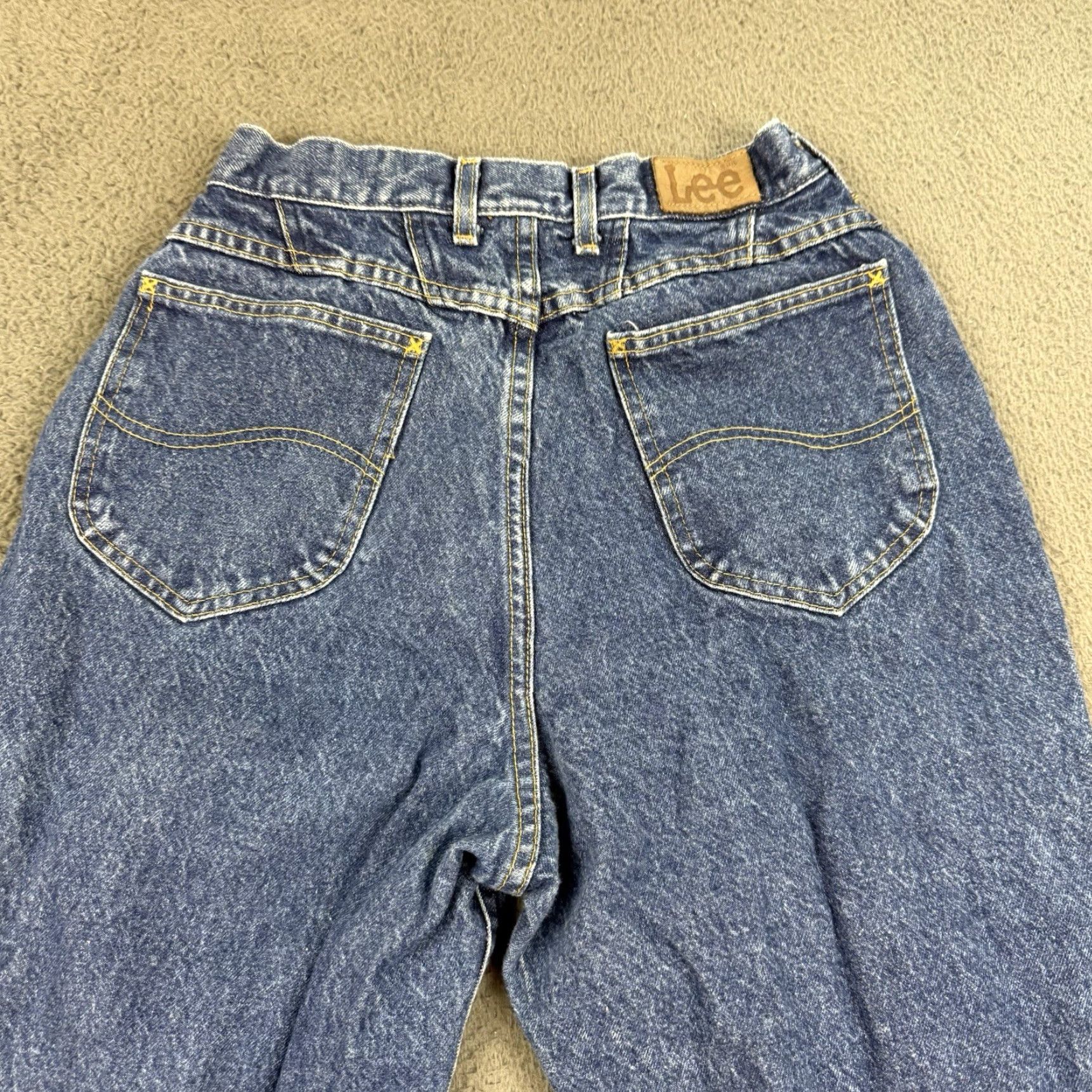 Lee VINTAGE Lee Jeans Womens 12 24x28 Blue Denim High Rise Straight Leg 90s USA Size 34" / US 12 / IT 48 - 7 Thumbnail