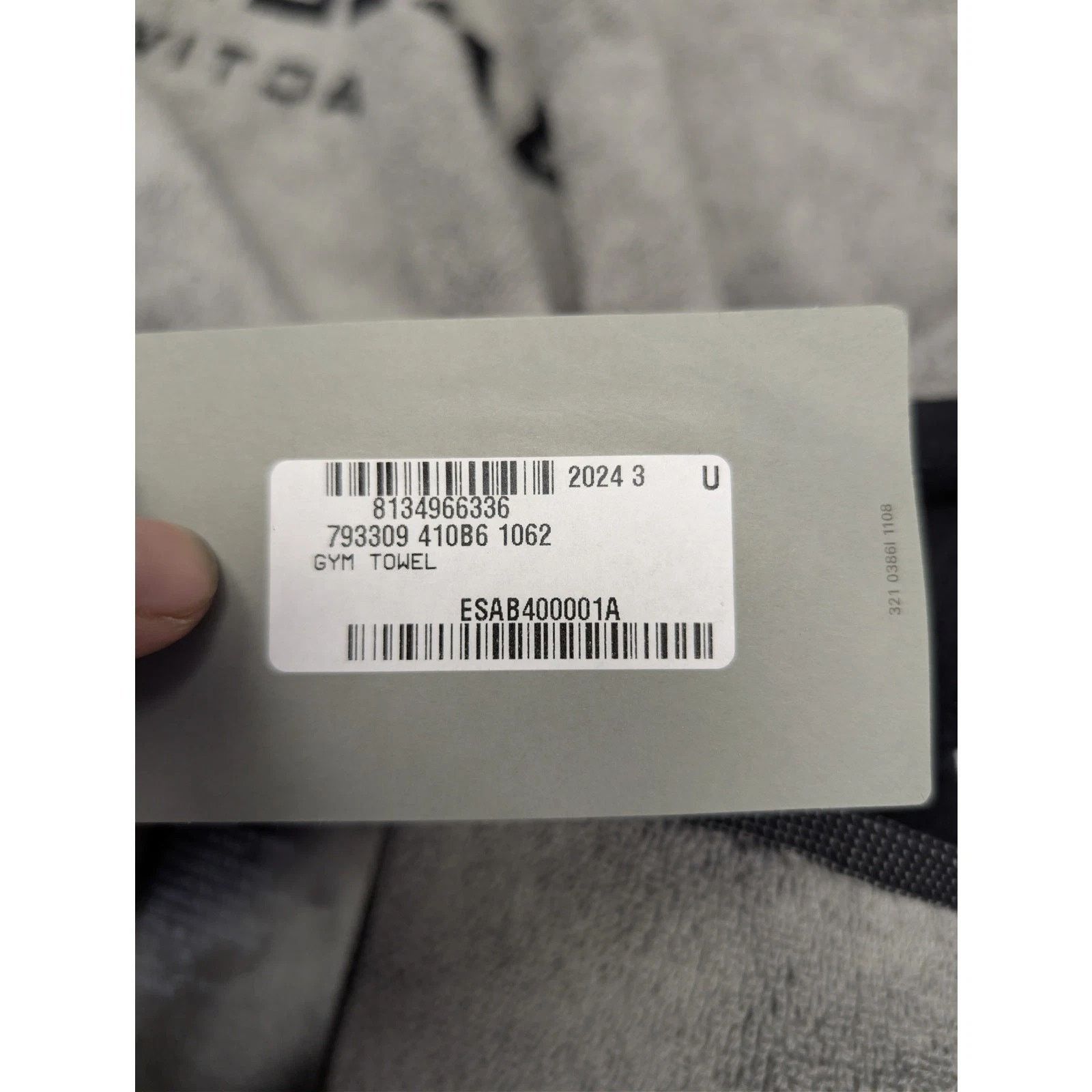 Balenciaga o1rshd1 Sponge Gym Towel in Black/Grey Size ONE SIZE - 16 Thumbnail