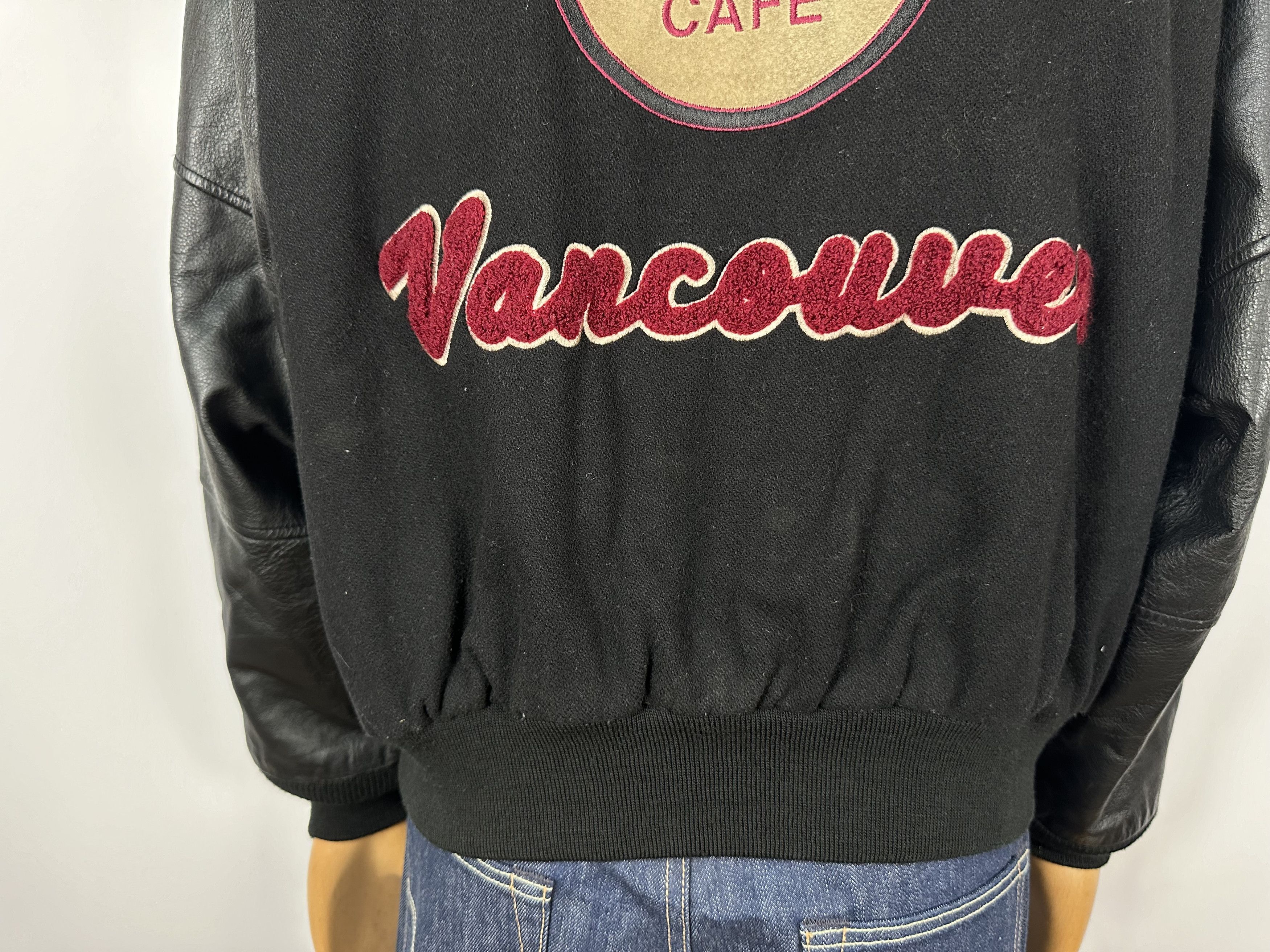 Grailed × Hard Rock Cafe × Vintage Hard Rock Cafe Varsity Bomber Jacket Vancouver Wool Leather Size US L / EU 52-54 / 3 - 2 Thumbnail