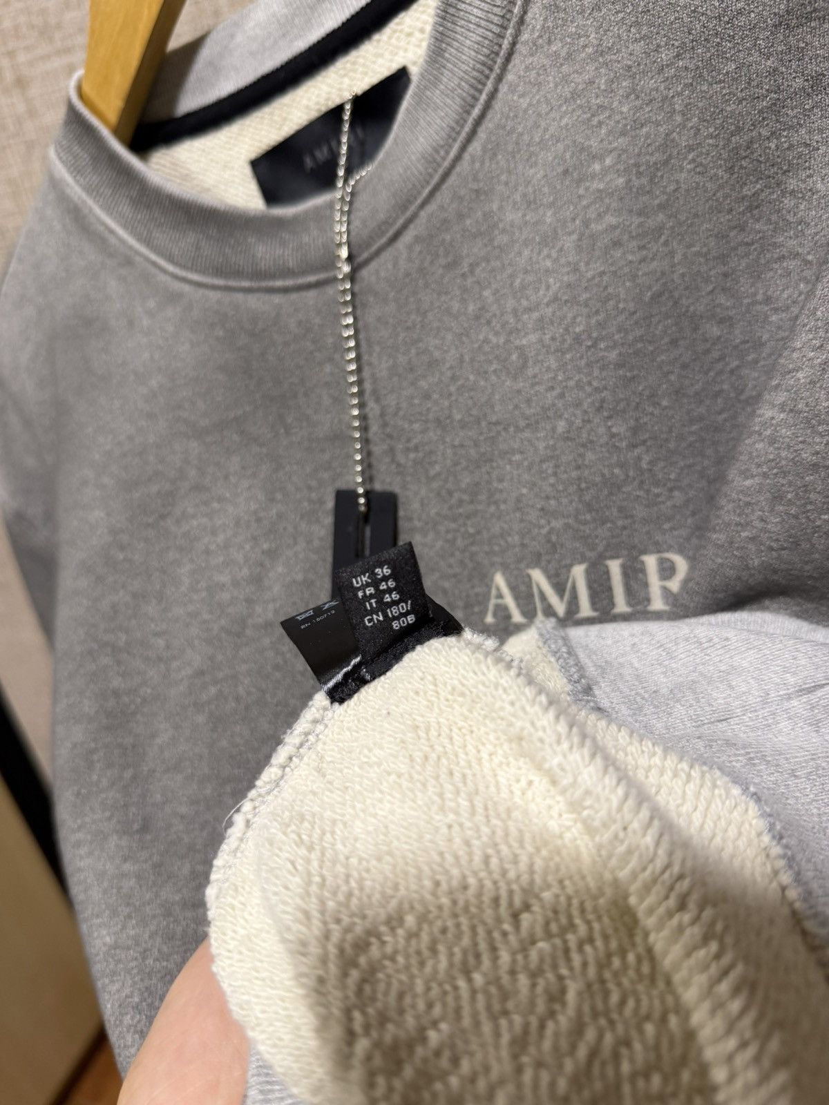 Amiri AMIRI AGED PUFF LOGO GREY SWEATSHIRT Size US S / EU 44-46 / 1 - 12 Thumbnail