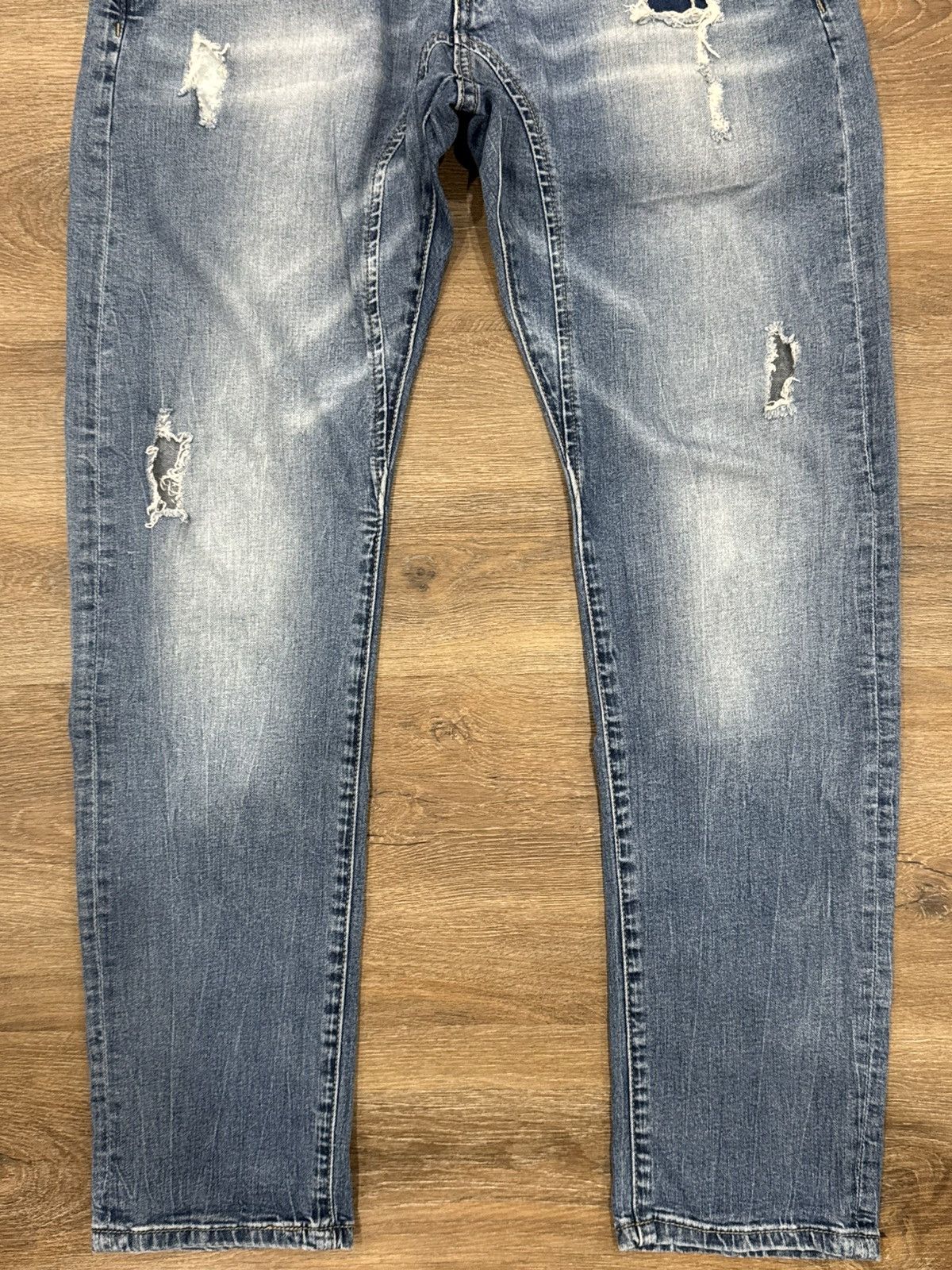 Philipp Plein Philipp Plein Distressed Denim Jeans Multi Button Zip Detail Size US 31 - 4 Thumbnail