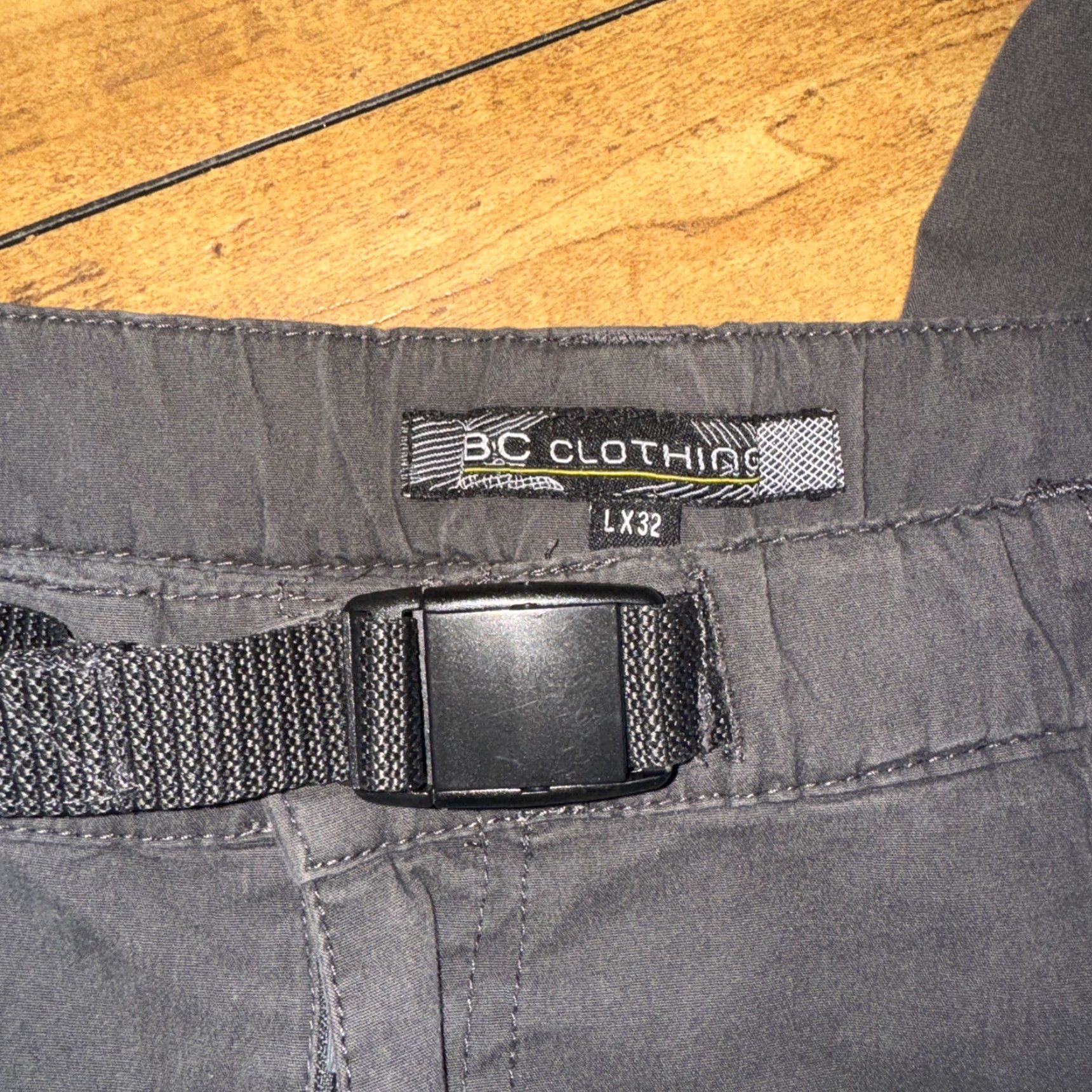 Vintage BC Clothing Cargo Pants Mens Regular 38x30.5 Gray Cargo Belted Convertible Insulated Trousers Size US 38 / EU 54 - 4 Thumbnail