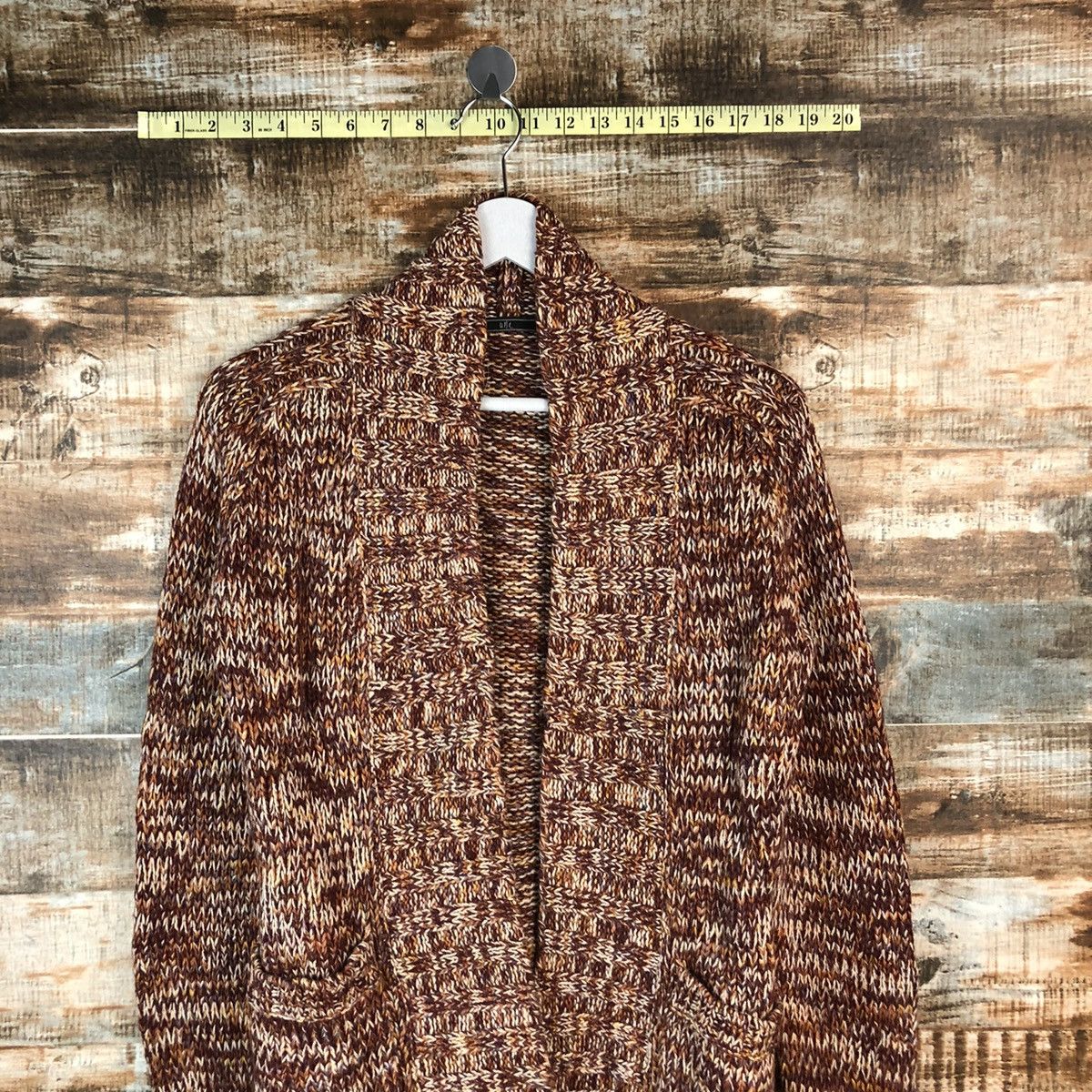 Homespun Knitwear × Japanese Brand Une Red vintage japan Cardigan knitwear #A1340 Size US M / EU 48-50 / 2 - 2 Thumbnail
