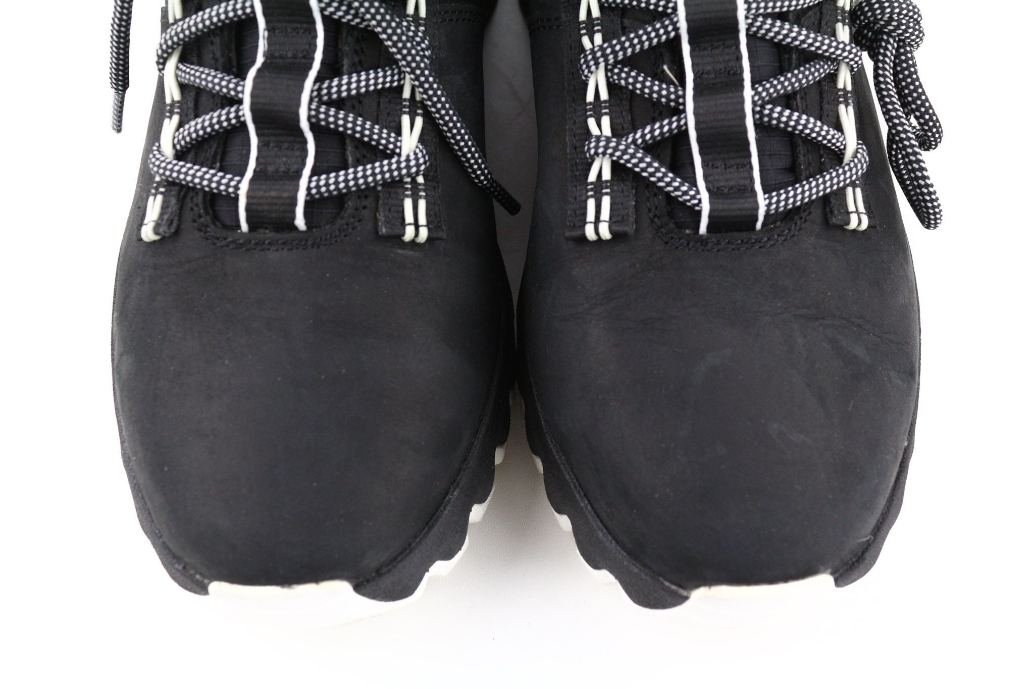 A2KSF UK7.5 Black Leather Low Green Stride Sneakers 79901