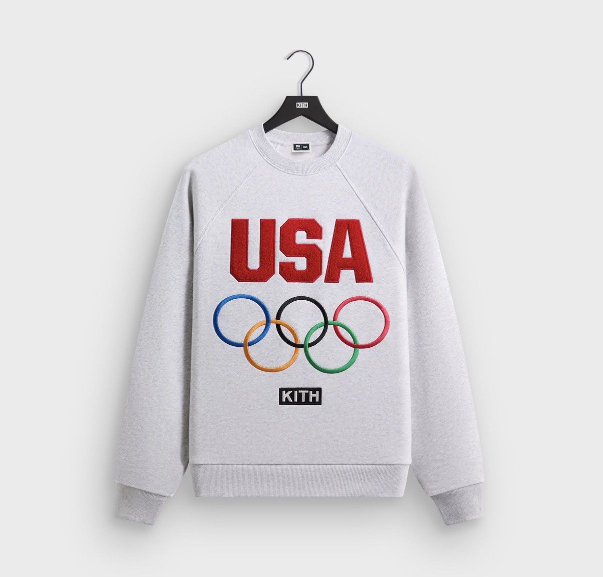 Kith Kith for team Usa raglan nelson Crewneck (gray) (S) Size ONE SIZE - 1 Thumbnail