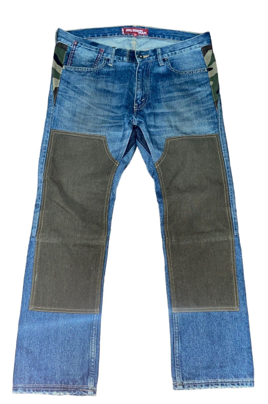 image of Comme Des Garcons x Junya Watanabe Comme Des Garcon X Junya Watanabe - Double Knee Pant in Blue Jea