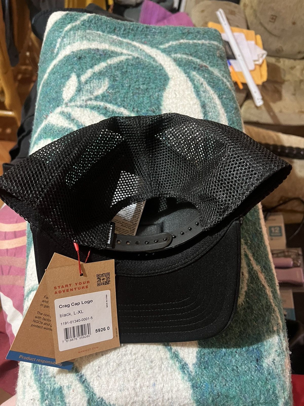 Mammut NWT Mammut Crag Hat Black Large XL Mesh Hiking Trucker Size ONE SIZE - 2 Thumbnail