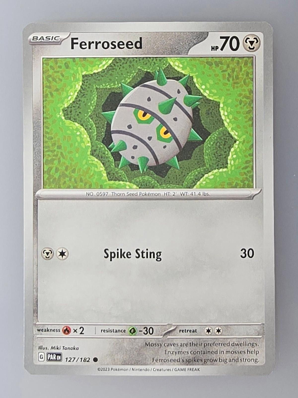 Pokemon Ferroseed Pokémon Scarlet & Violet Paradox Rift set Size ONE SIZE - 1 Thumbnail