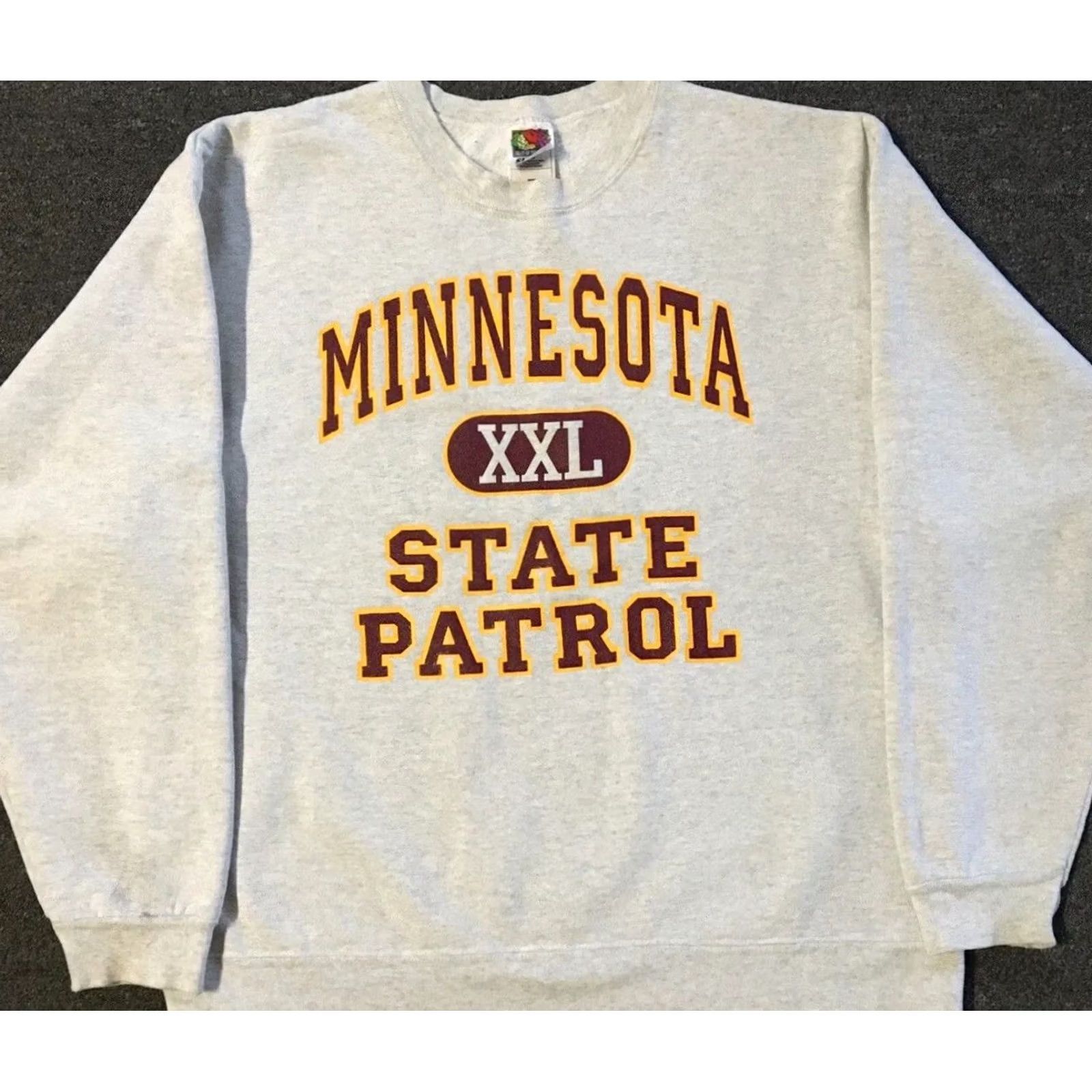 Vintage VINTAGE Minnesota State Patrol Sweatshirt M Gray 90s 80s Police Grunge Biker Mens Size US M / EU 48-50 / 2 - 2 Thumbnail