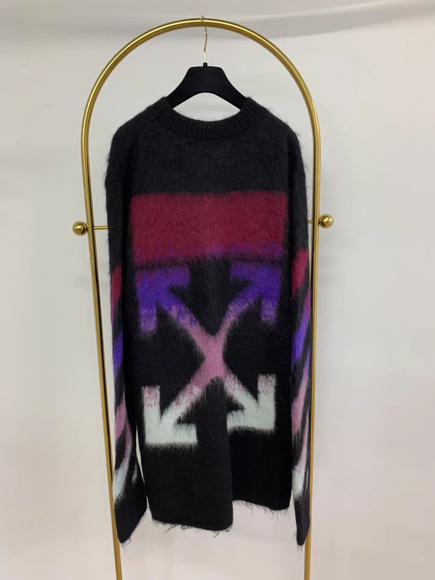 Off-White OFF-WHITE black colorblock mohair S oversized near new Size US S / EU 44-46 / 1 - 2 Thumbnail