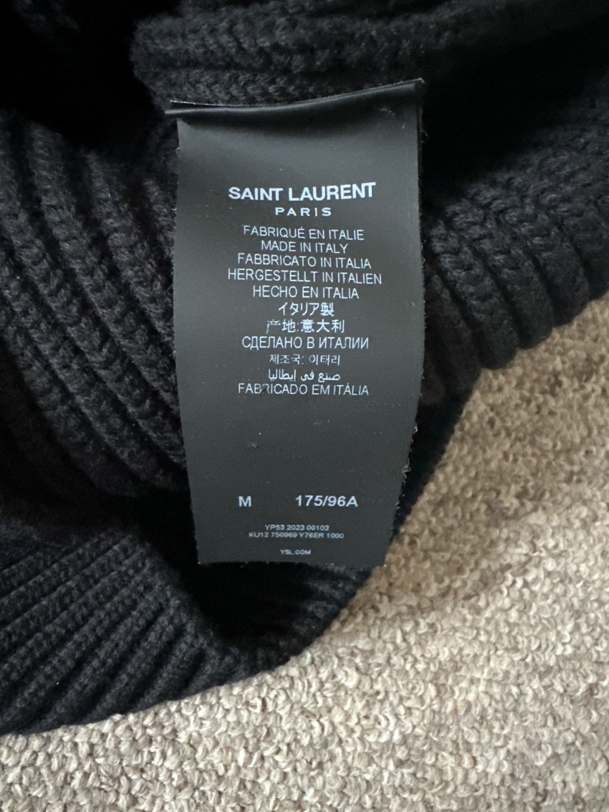 Saint Laurent Paris Saint Laurent Shawl Collar Sweater Size US M / EU 48-50 / 2 - 4 Thumbnail