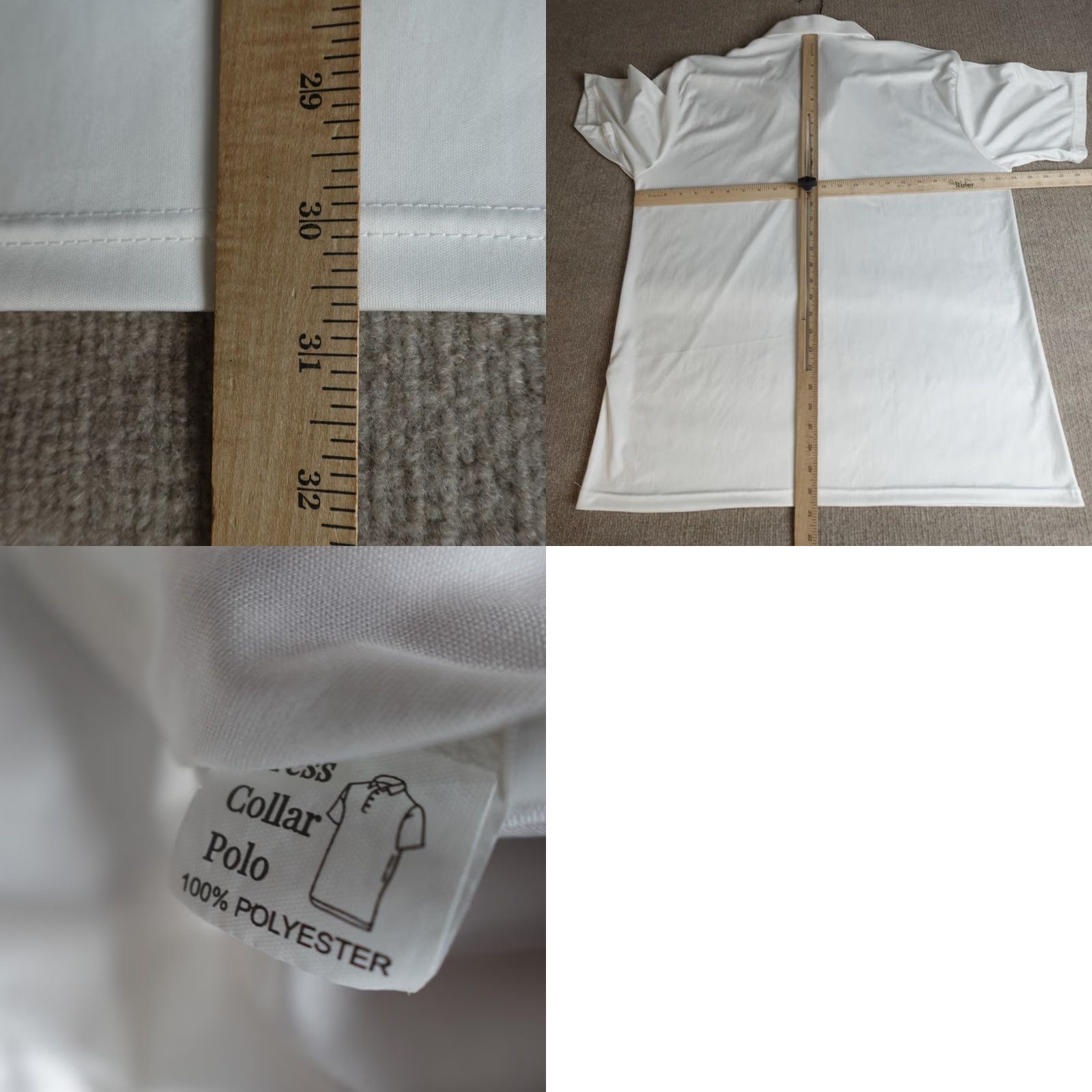 CO Collars & Co Polo Shirt XL White Solid Short Sleeve Collared Men's Polo Size US XL / EU 56 / 4 - 8 Thumbnail
